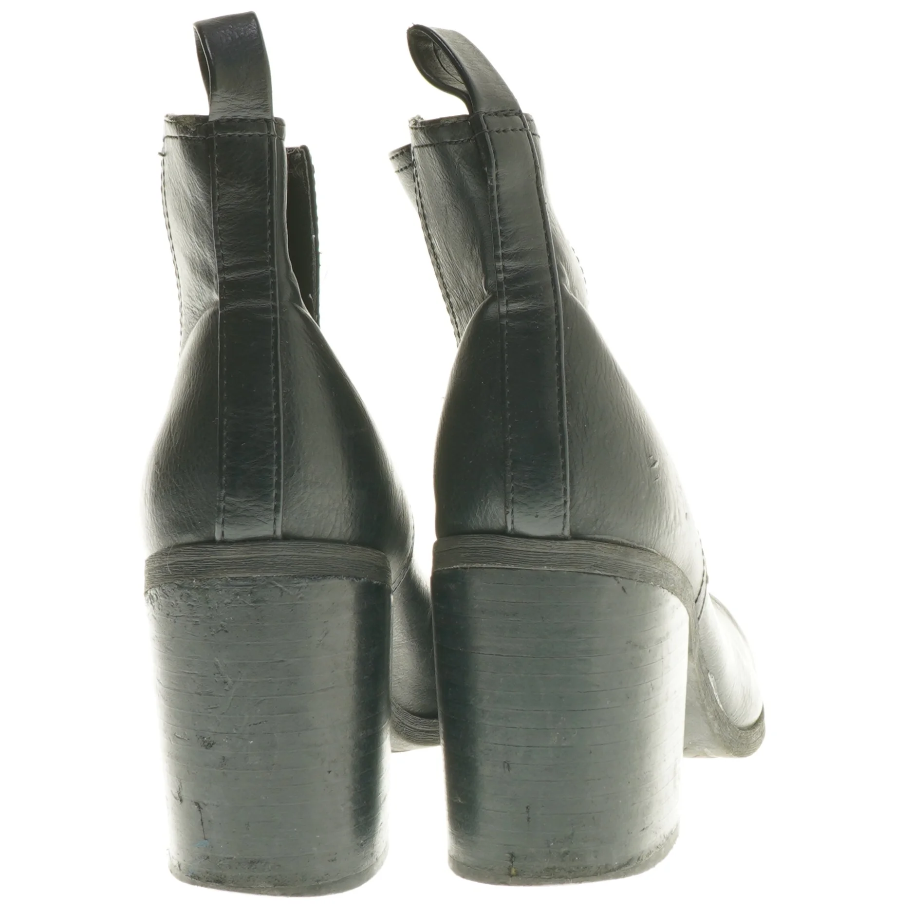 Sort ankelstøvler med hæl (str. fod 25 cm)