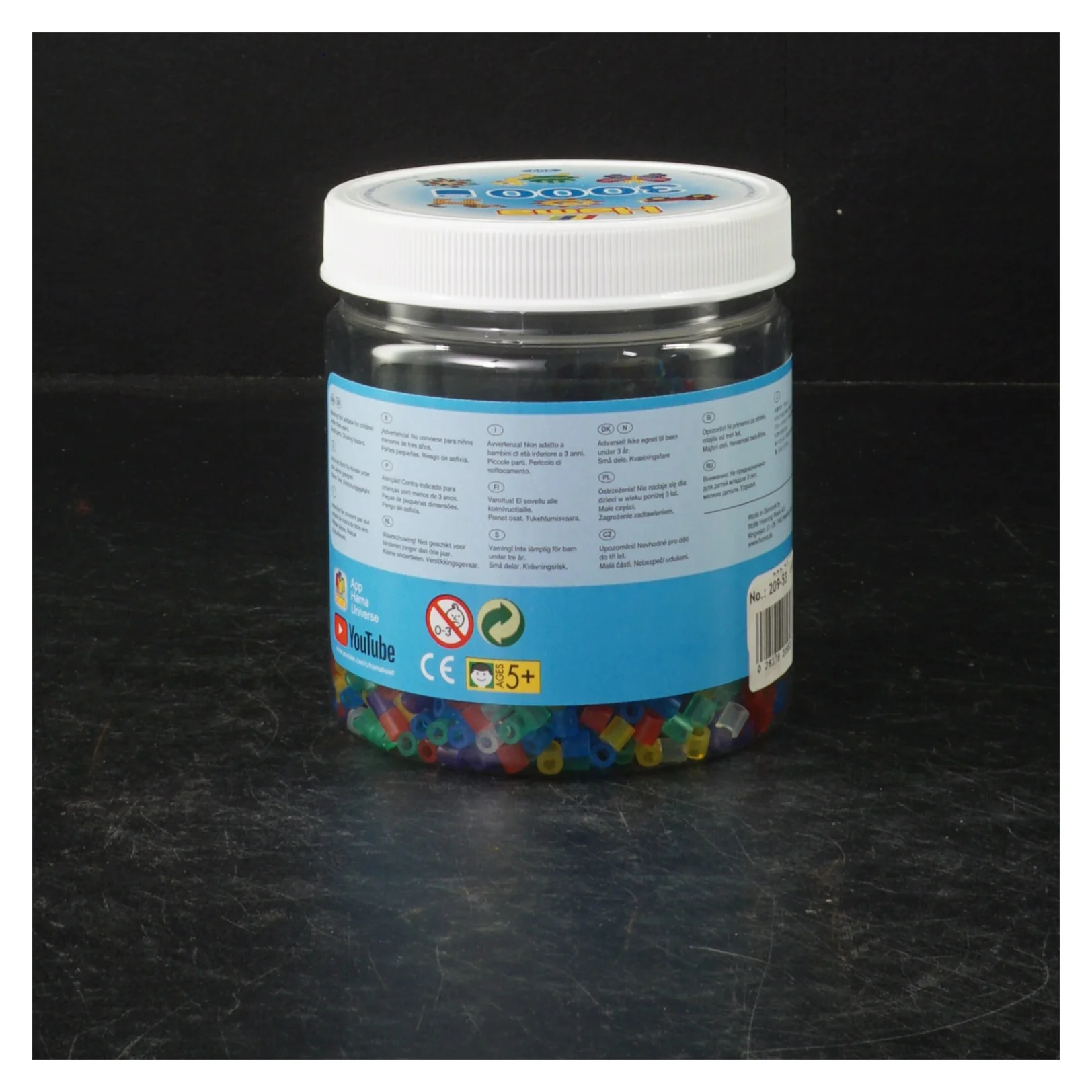 Hama perler og opbevaringsbøtte fra Hama