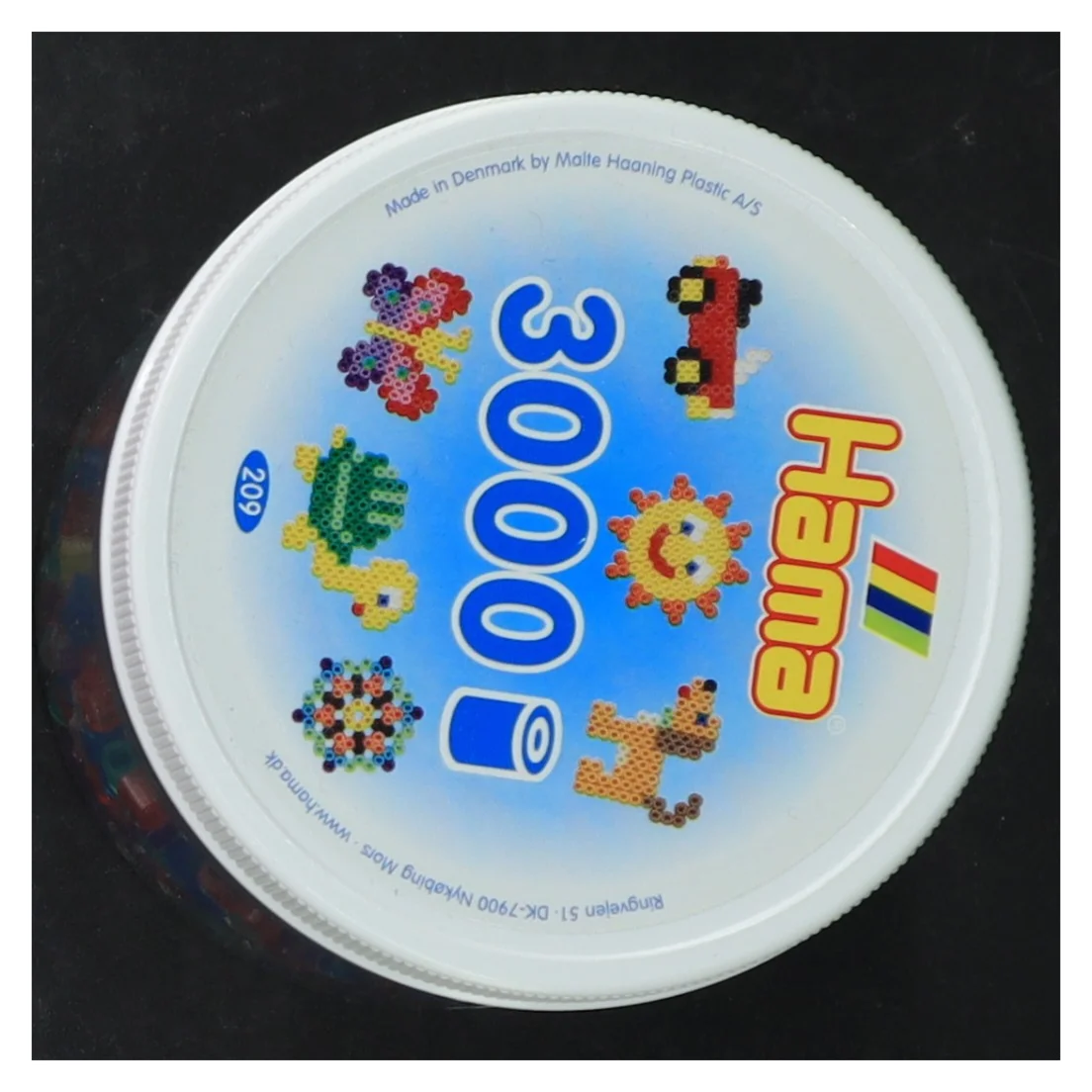 Hama perler og opbevaringsbøtte fra Hama