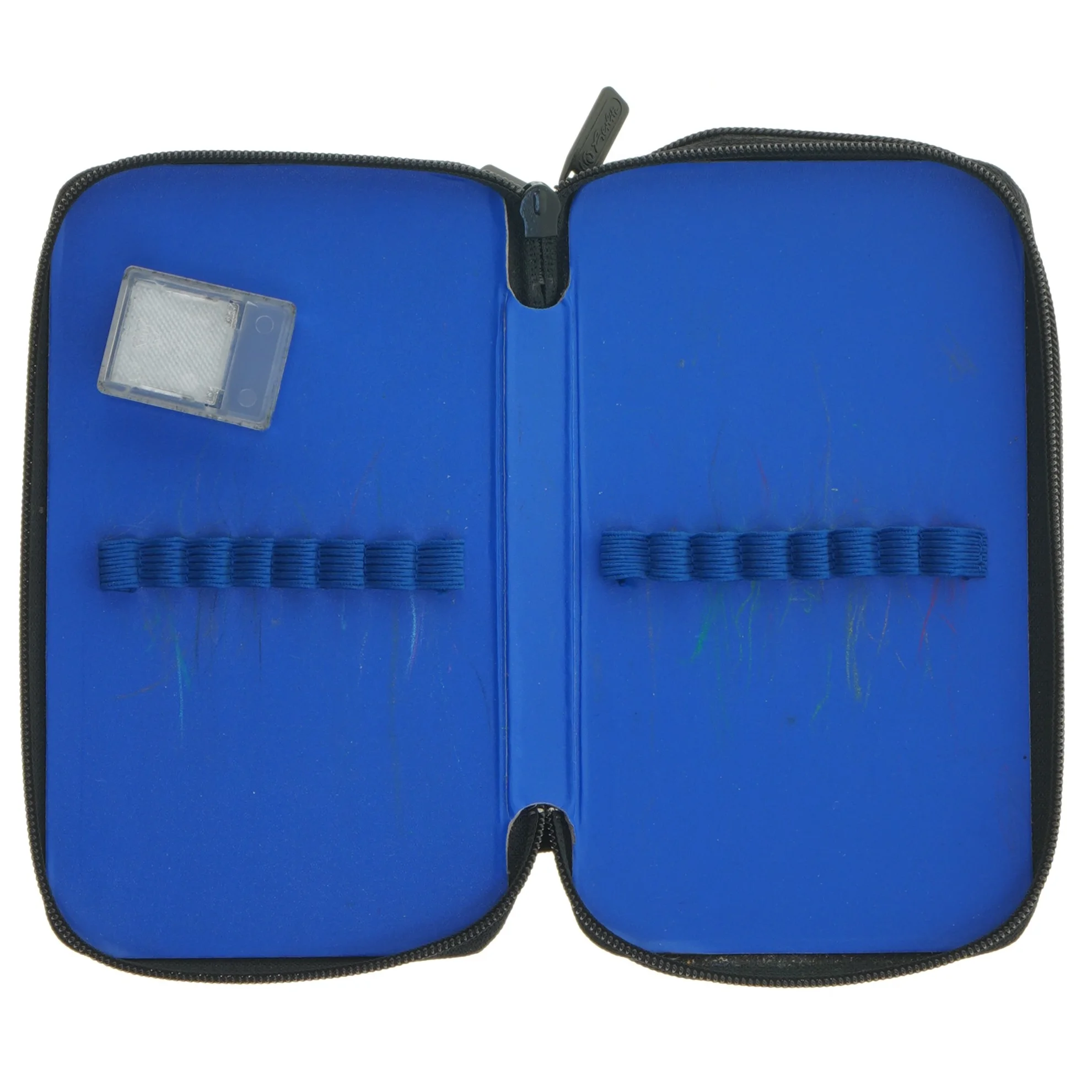 Blå penalhus med saks og blyant (str. 20x12,5 cm)