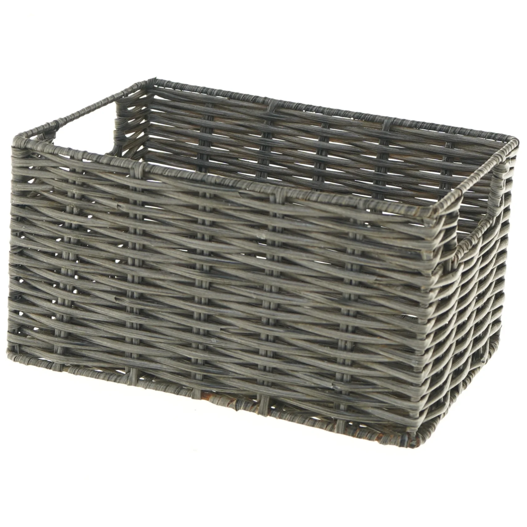 Kurv i flettet materiale (str. 12x6x23 cm)