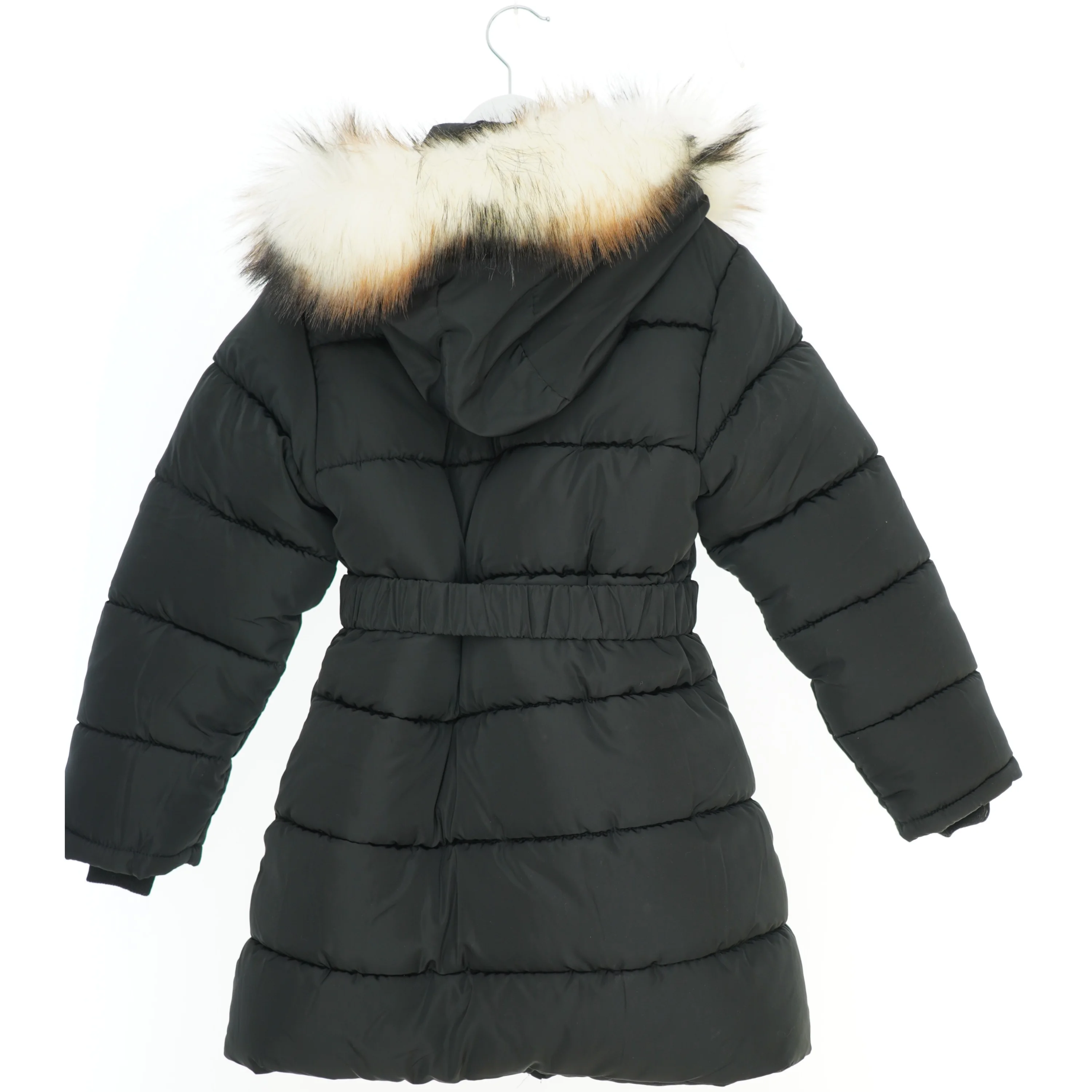 Sort vinterjakke med pelskrave fra B. B. Land (str. L)