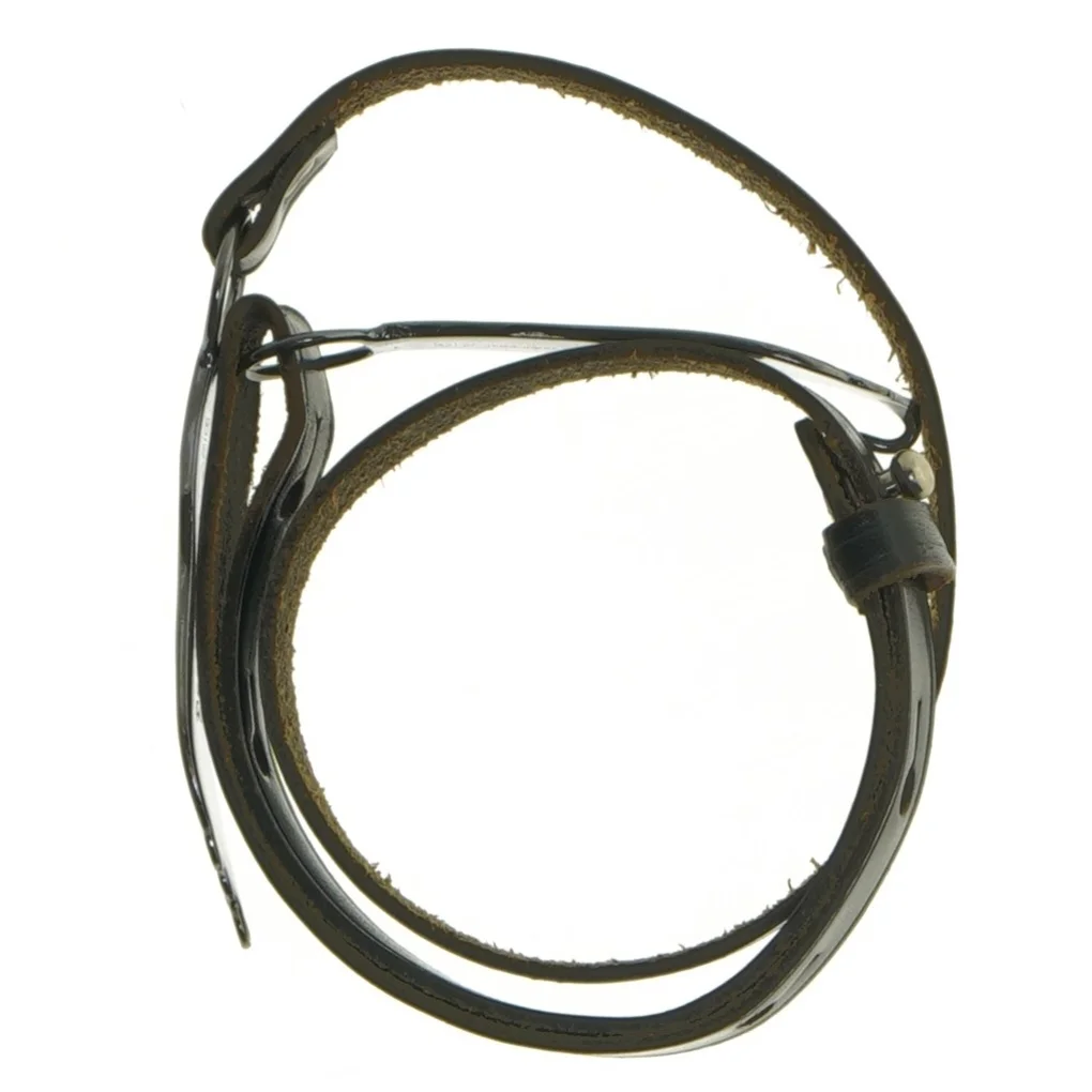 Bælte i læder med metaldetaljer (str. 50 cm)