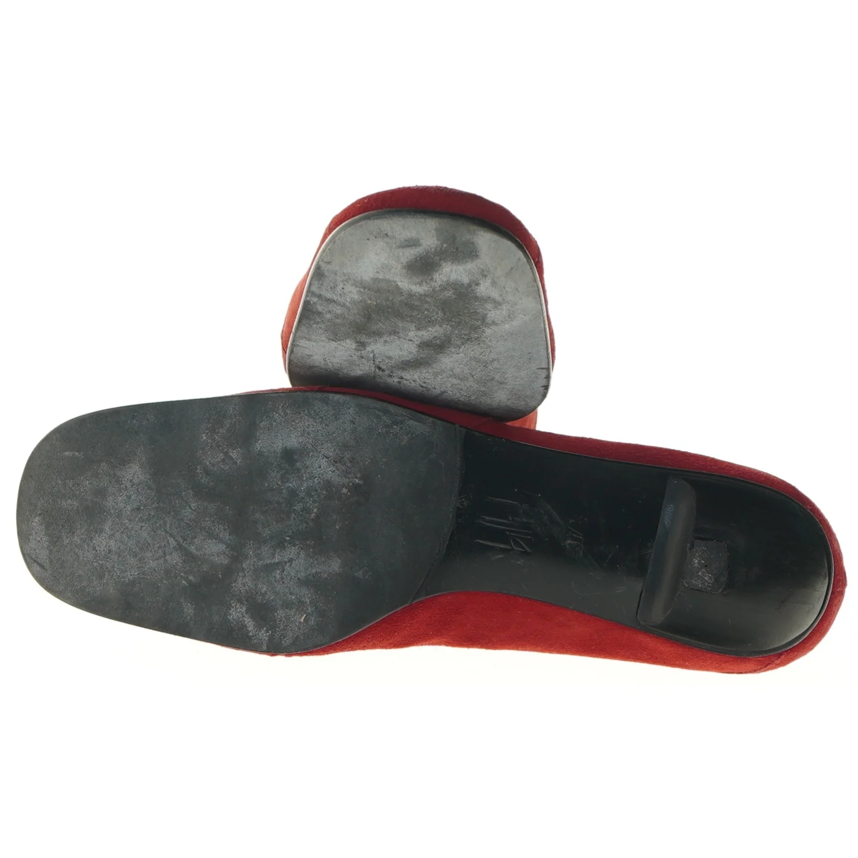 Røde ruskindsko med rem fra billi bi (str. 37 )