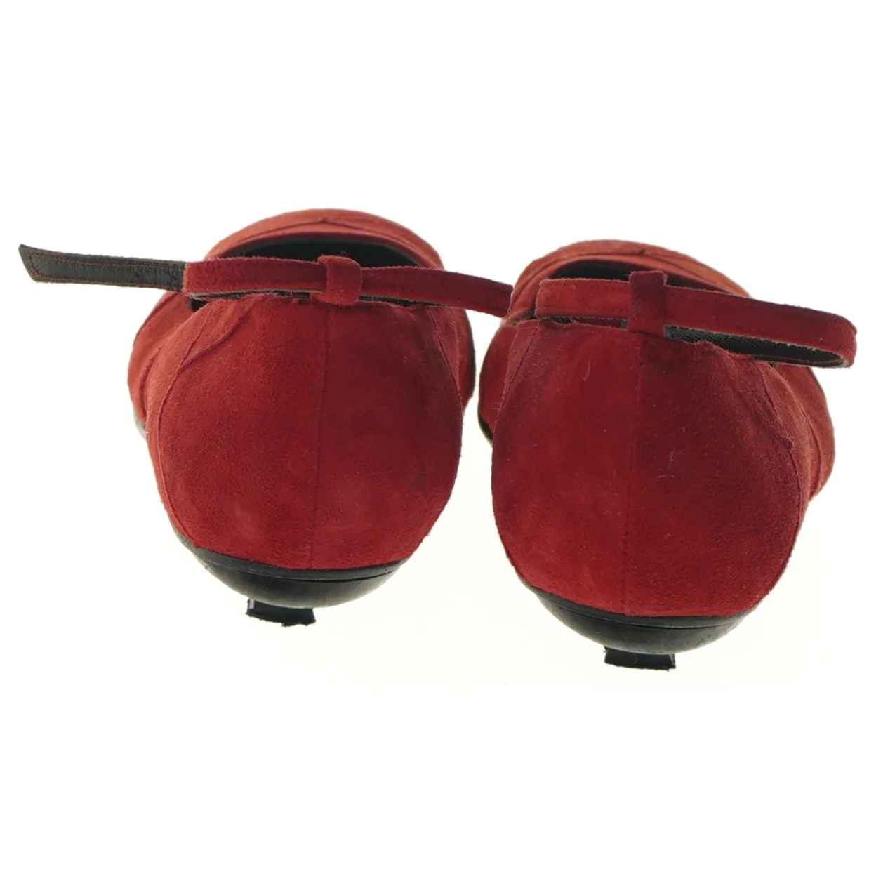 Røde ruskindsko med rem fra billi bi (str. 37 )