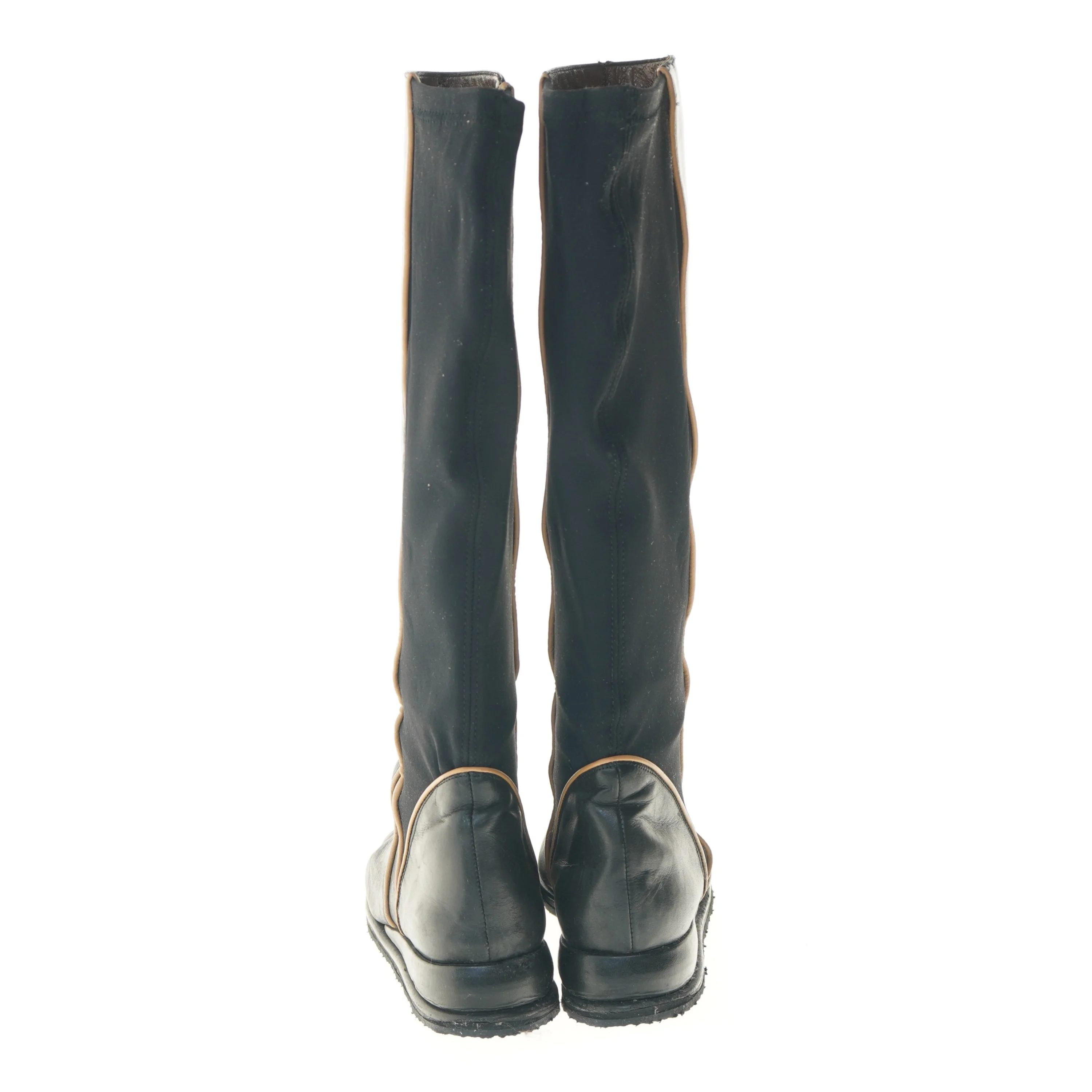 Sort knæhøje dame støvler (str. Længde 26 cm)