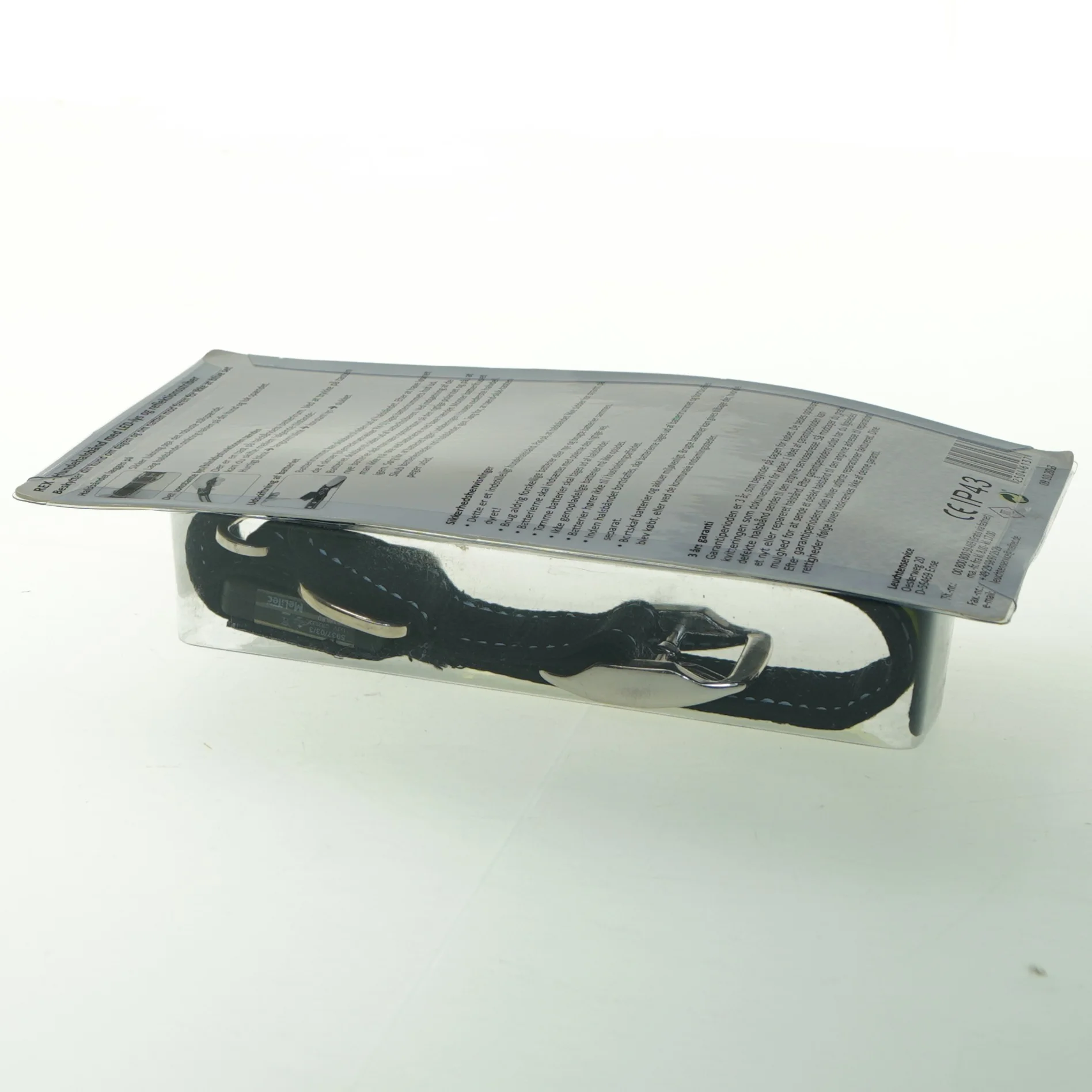 Reflekshalsbånd med LED-lys fra REX (str. 40-60x2,5 cm)