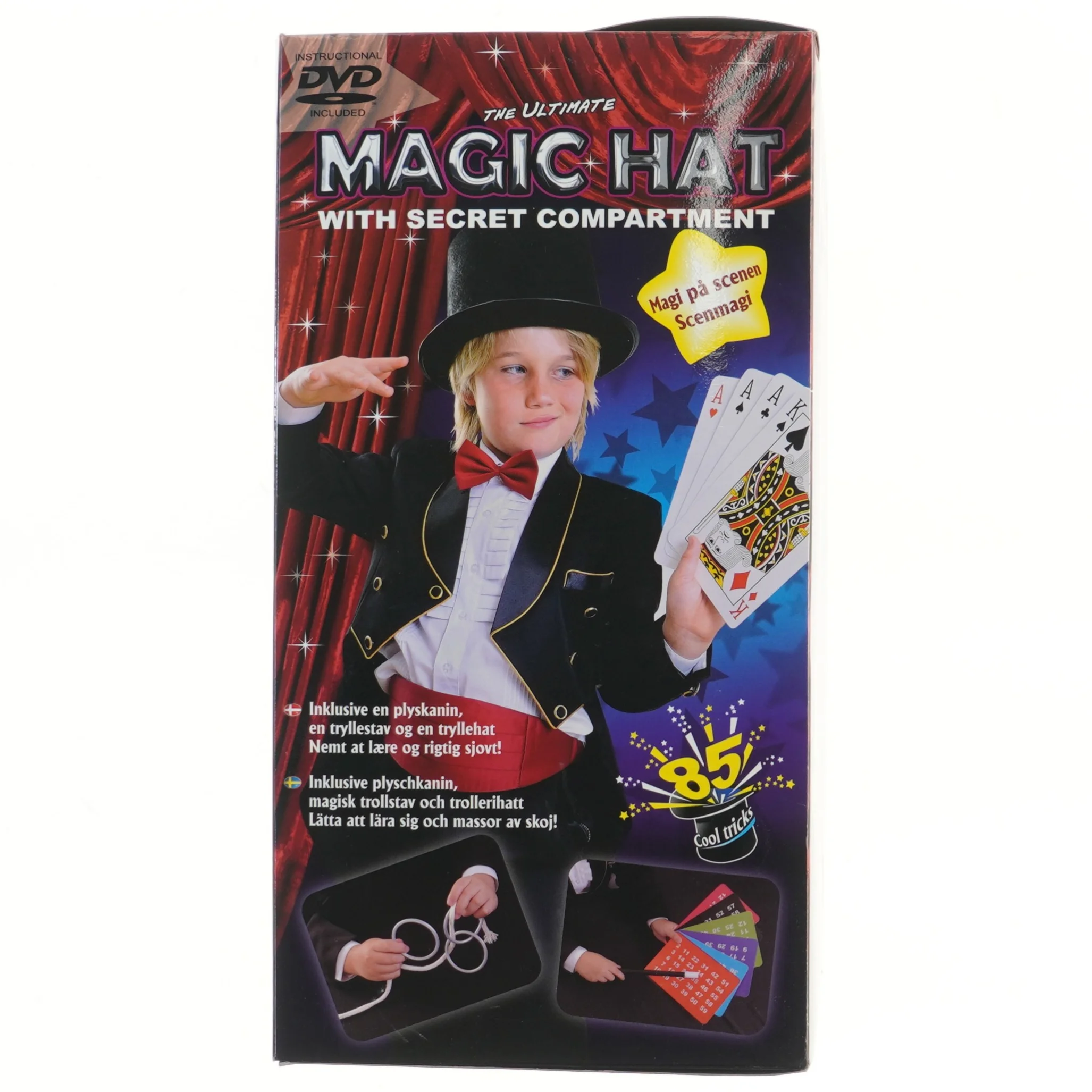 Magisk hatte-sæt med hemmeligt rum