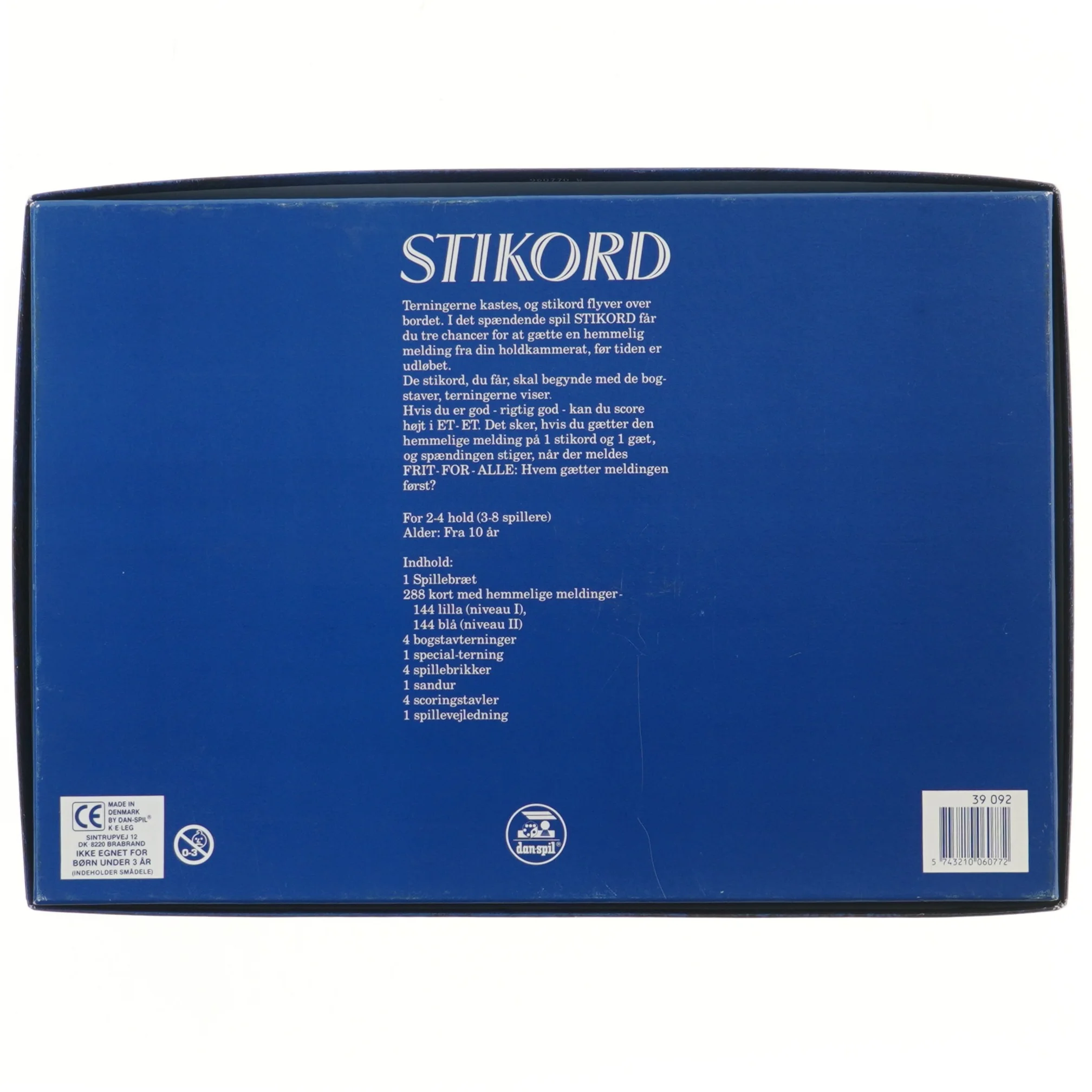 Stikord brætspil fra Danspil (str. 39x27 cm)