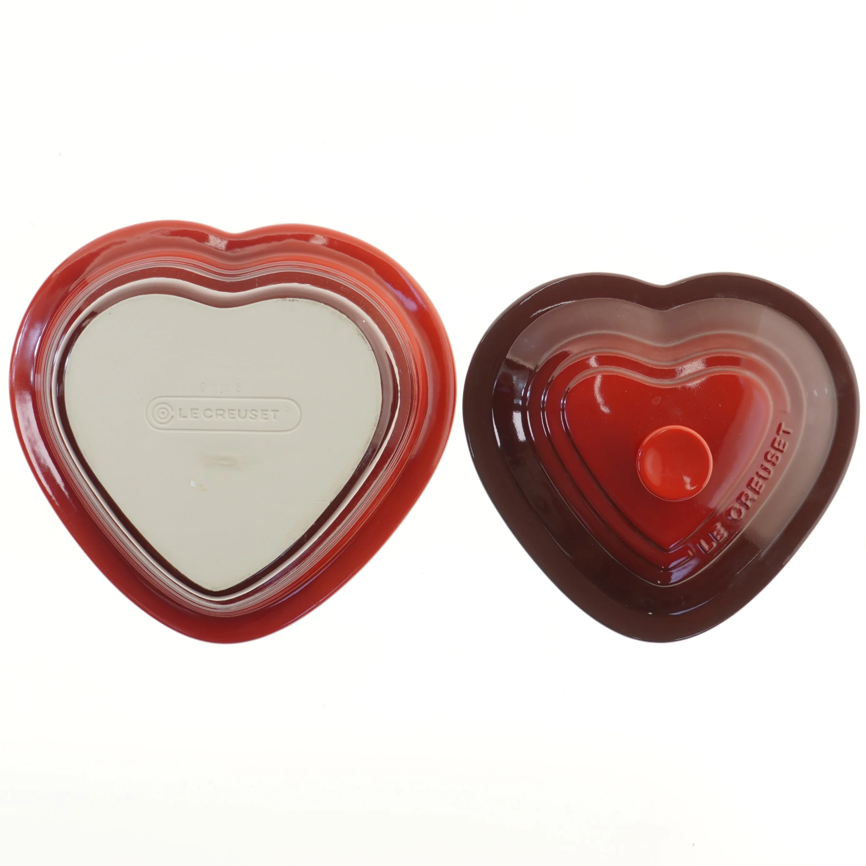 Hjerteformet fad med låg fra Le Creuset (str. 28,5 cm)