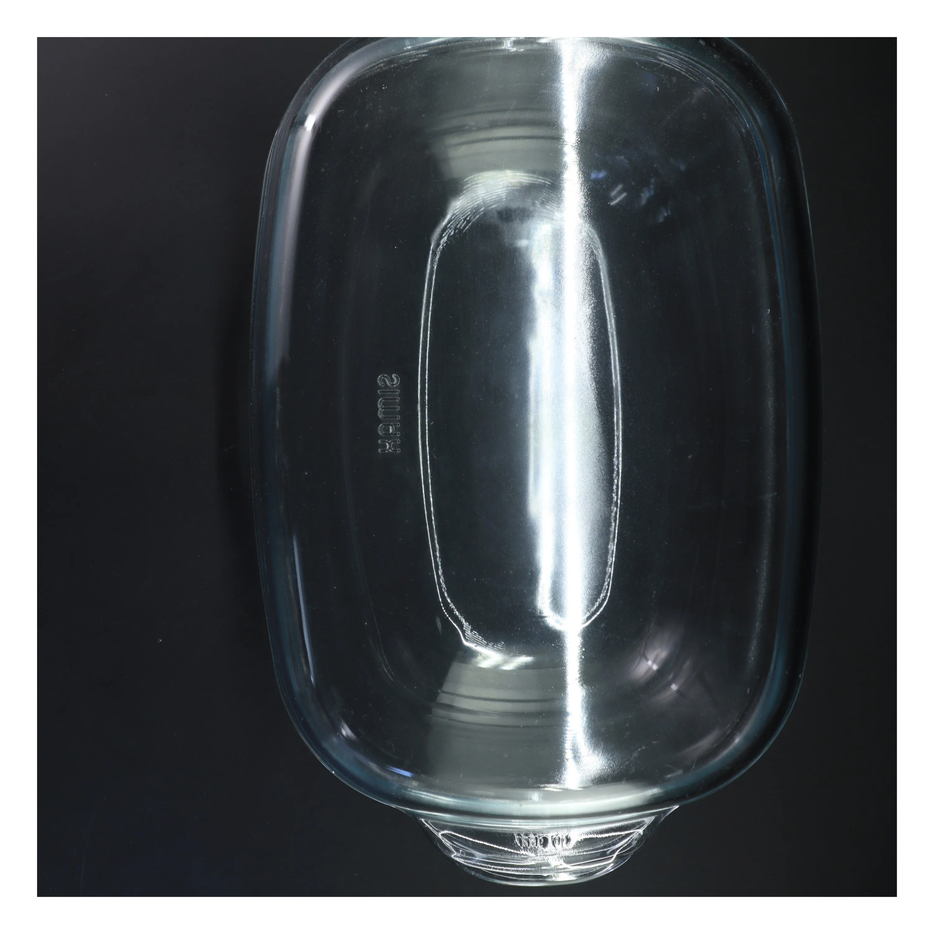 Glasfad med låg fra Simax (str. 42x26x17 cm)