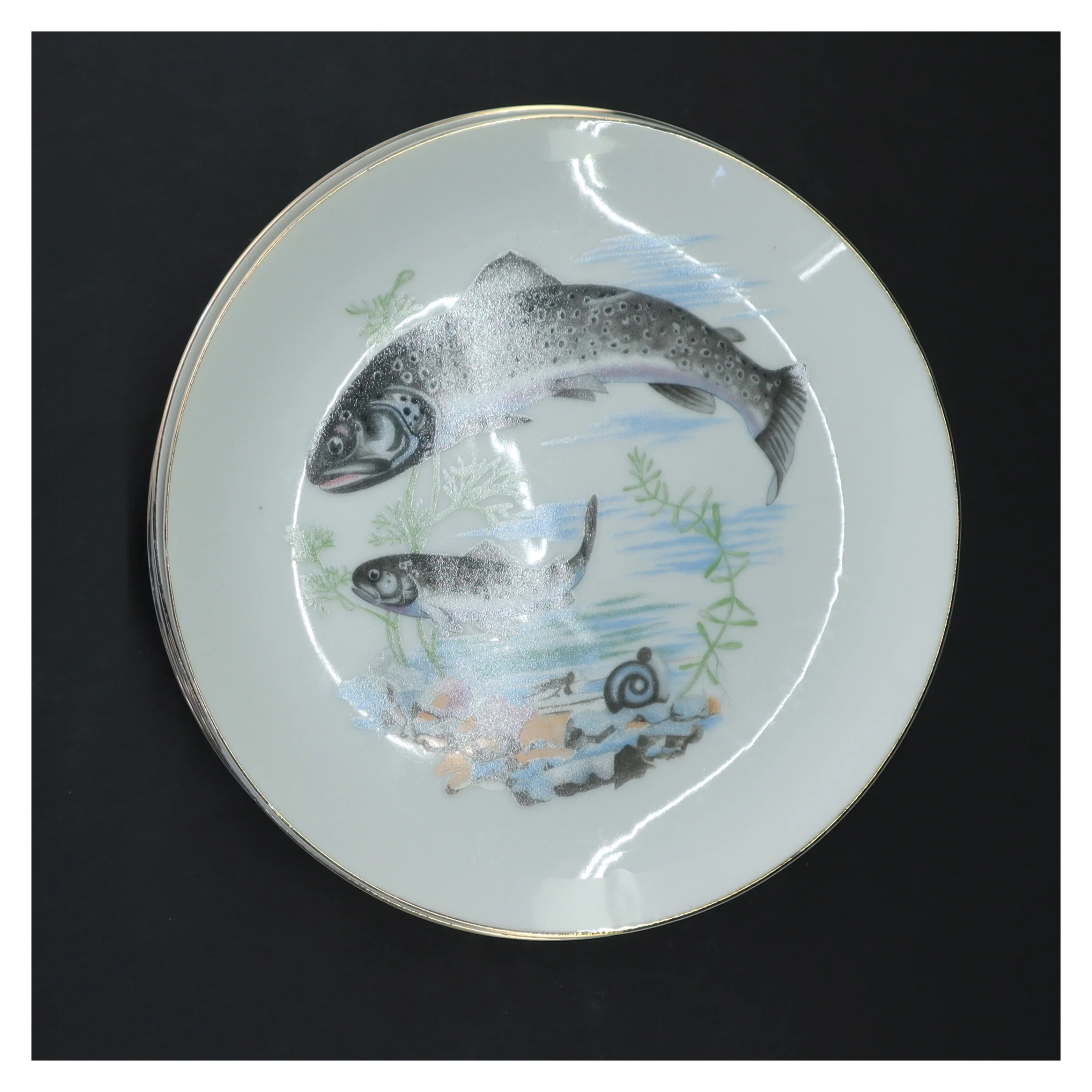 Dekorative fiskeplatter, 6 stykker (str. 6 styk, ø 18,5 cm)