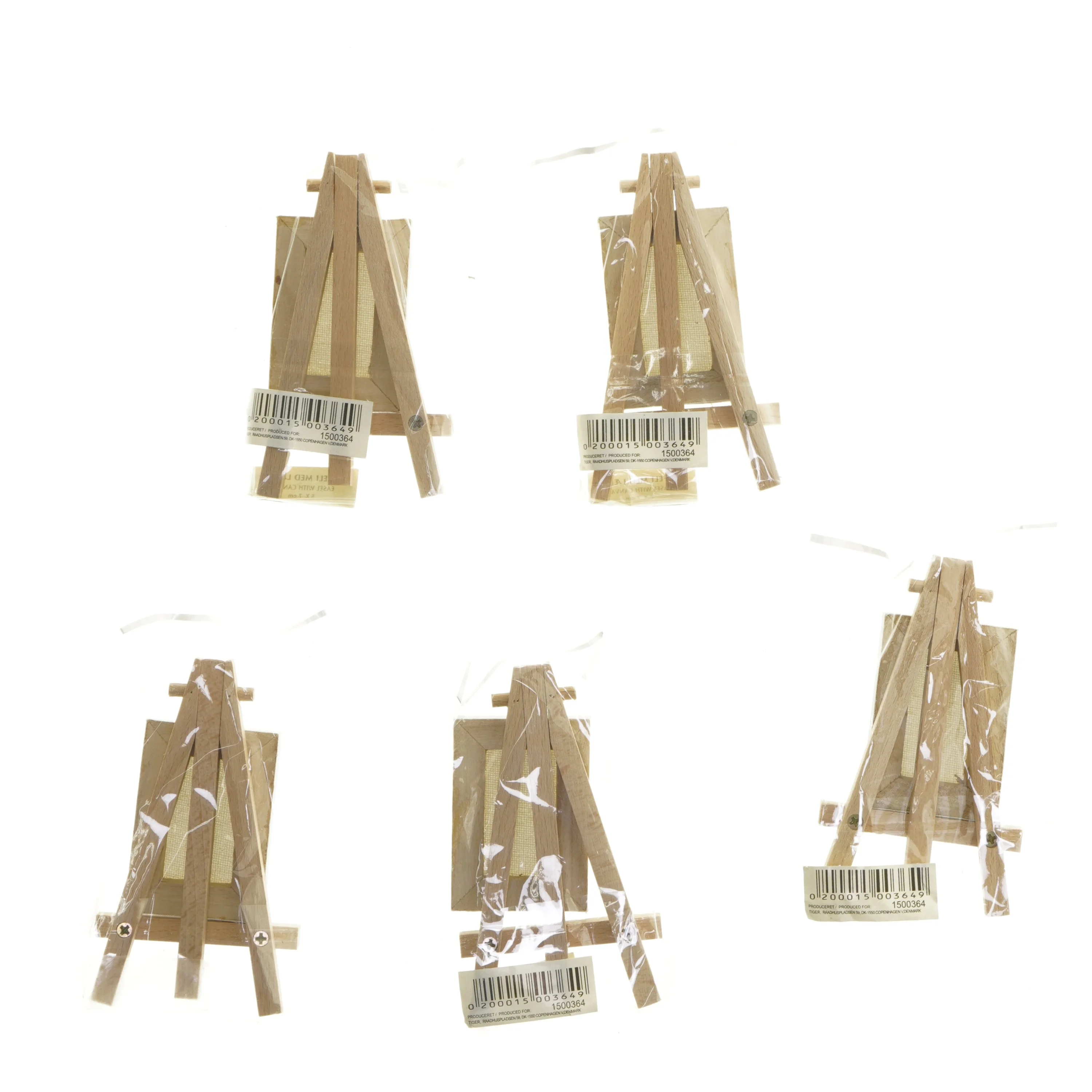 Små staffelier/ bordkort  med lærred (str. 5 stk 5x7 cm)