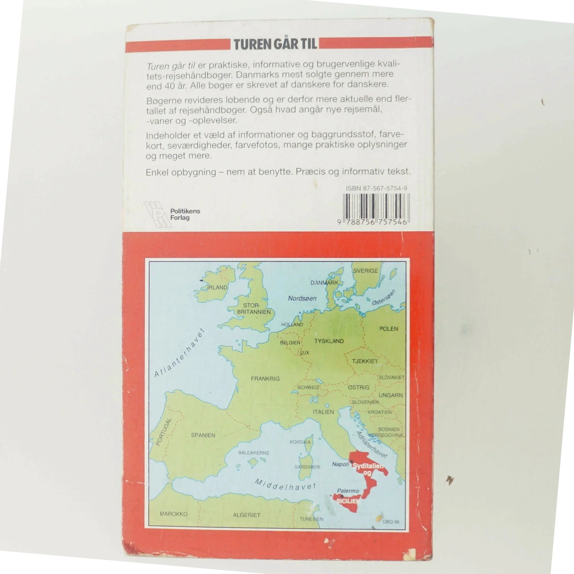 Turen går til Syditalien og Sicilien (Bog)