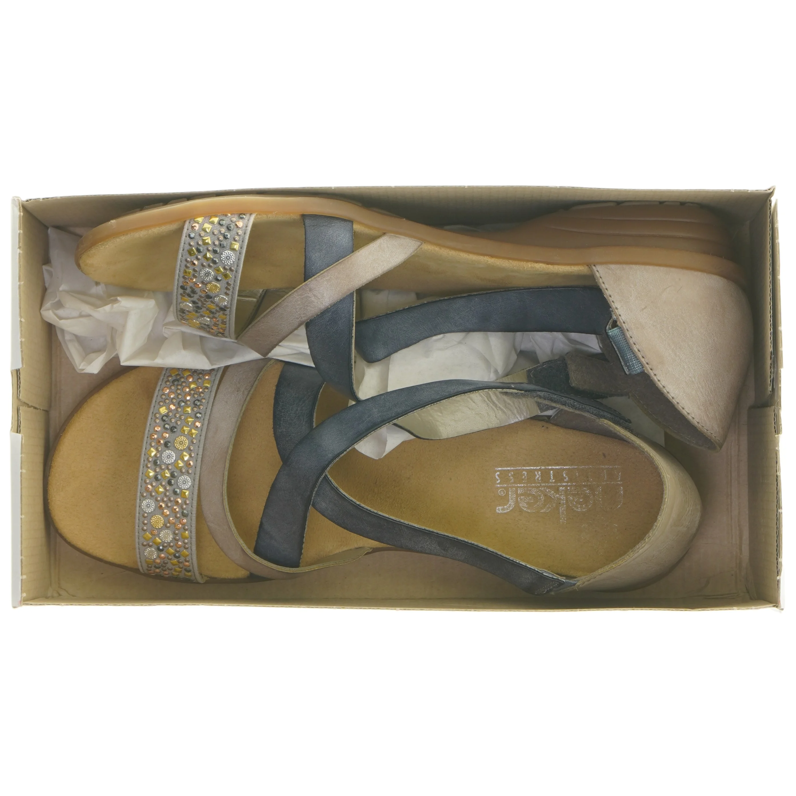 Helt nye Sandaler med stenpynt str. 41 fra Rieker (str. 41 )