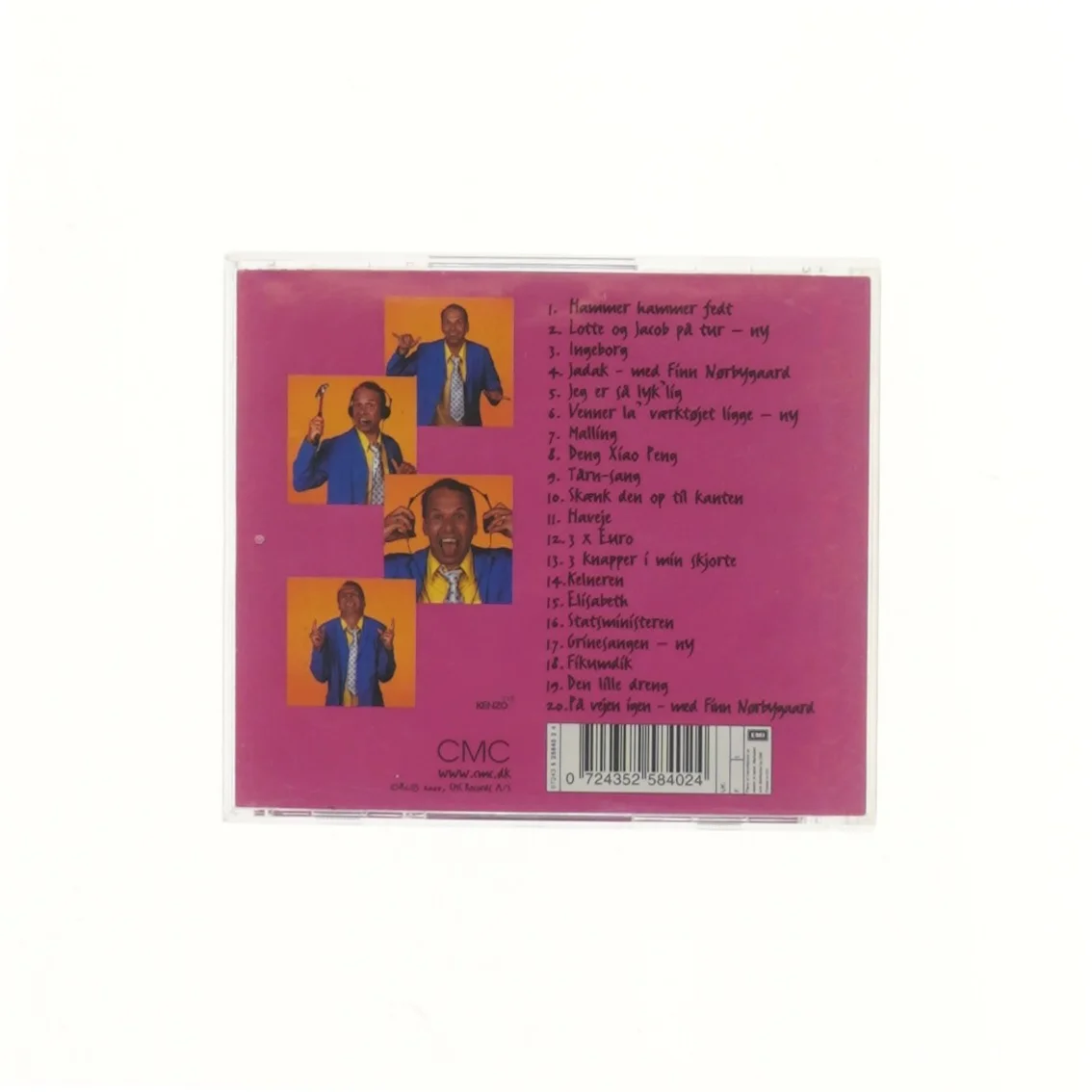 20 hammerfede hits CD af Jacob Haugaard (str. 12,5x14 cm)