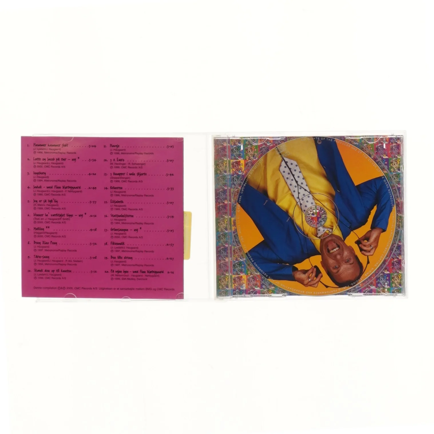 20 hammerfede hits CD af Jacob Haugaard (str. 12,5x14 cm)