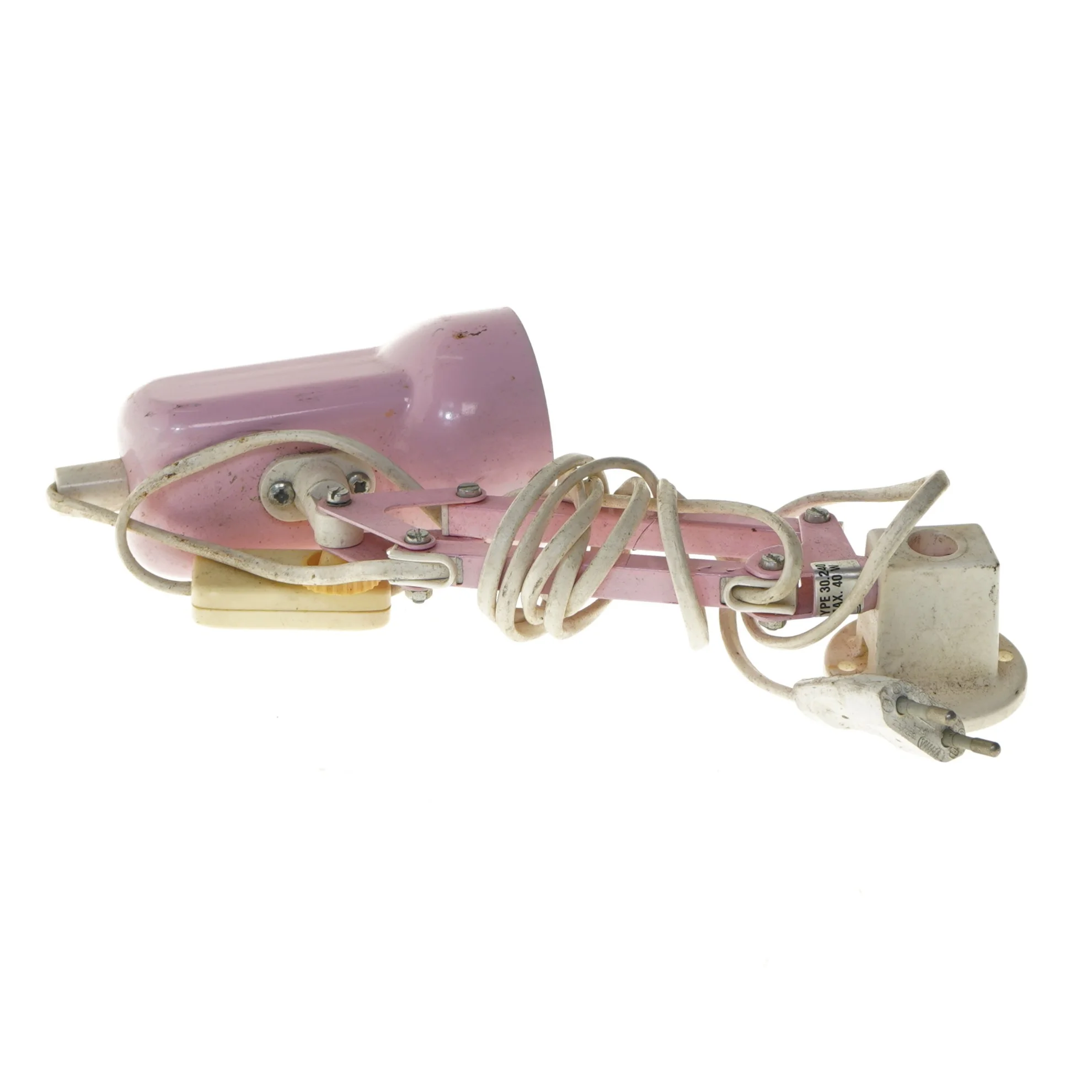 Lyserød bordlampe (str. 29 cm)