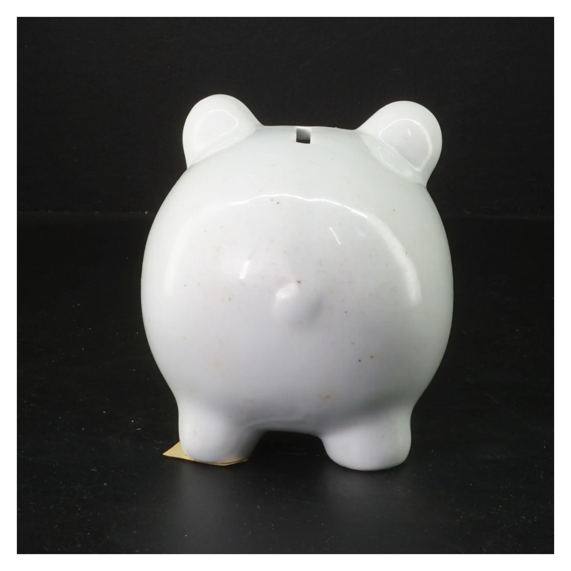 Hvid sparegris (str. 15x12x11 cm)