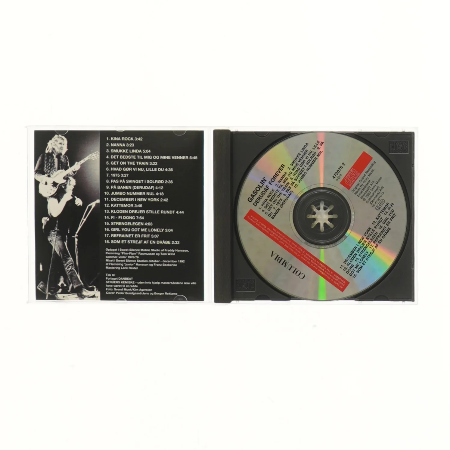 CD Gasolin' Live Derudaf Forever fra Columbia (str. 12,5x14 cm)