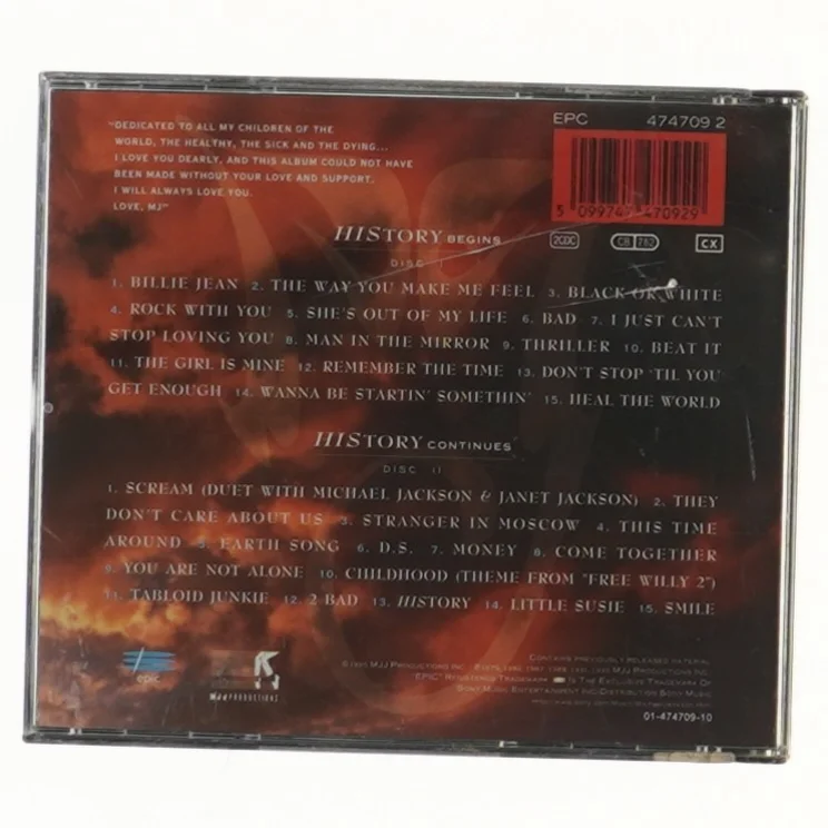 Michael Jackson HIStory CD