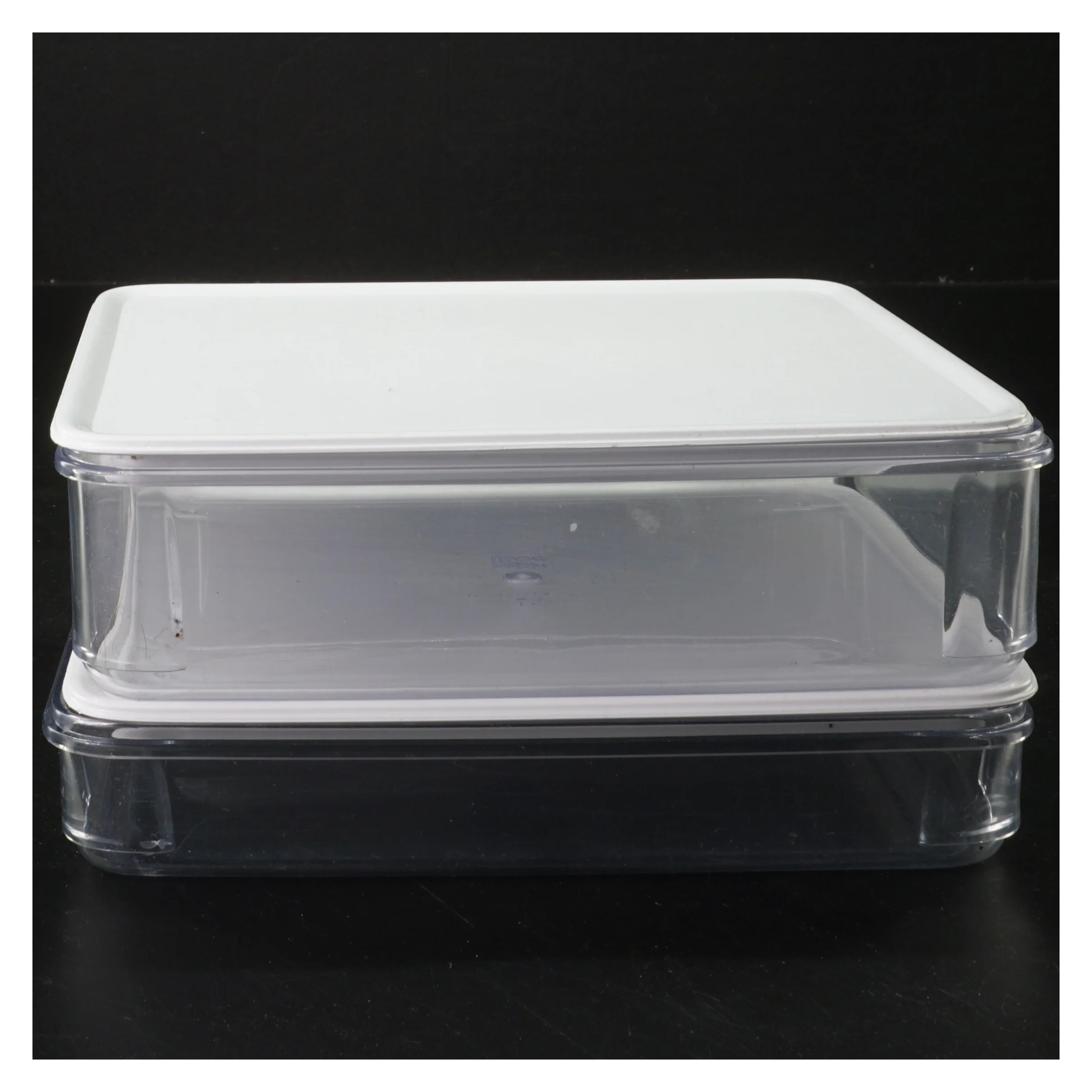 Plastikbeholdere med låg fra Mepal (str. 2 styk, 19x15x3 cm)