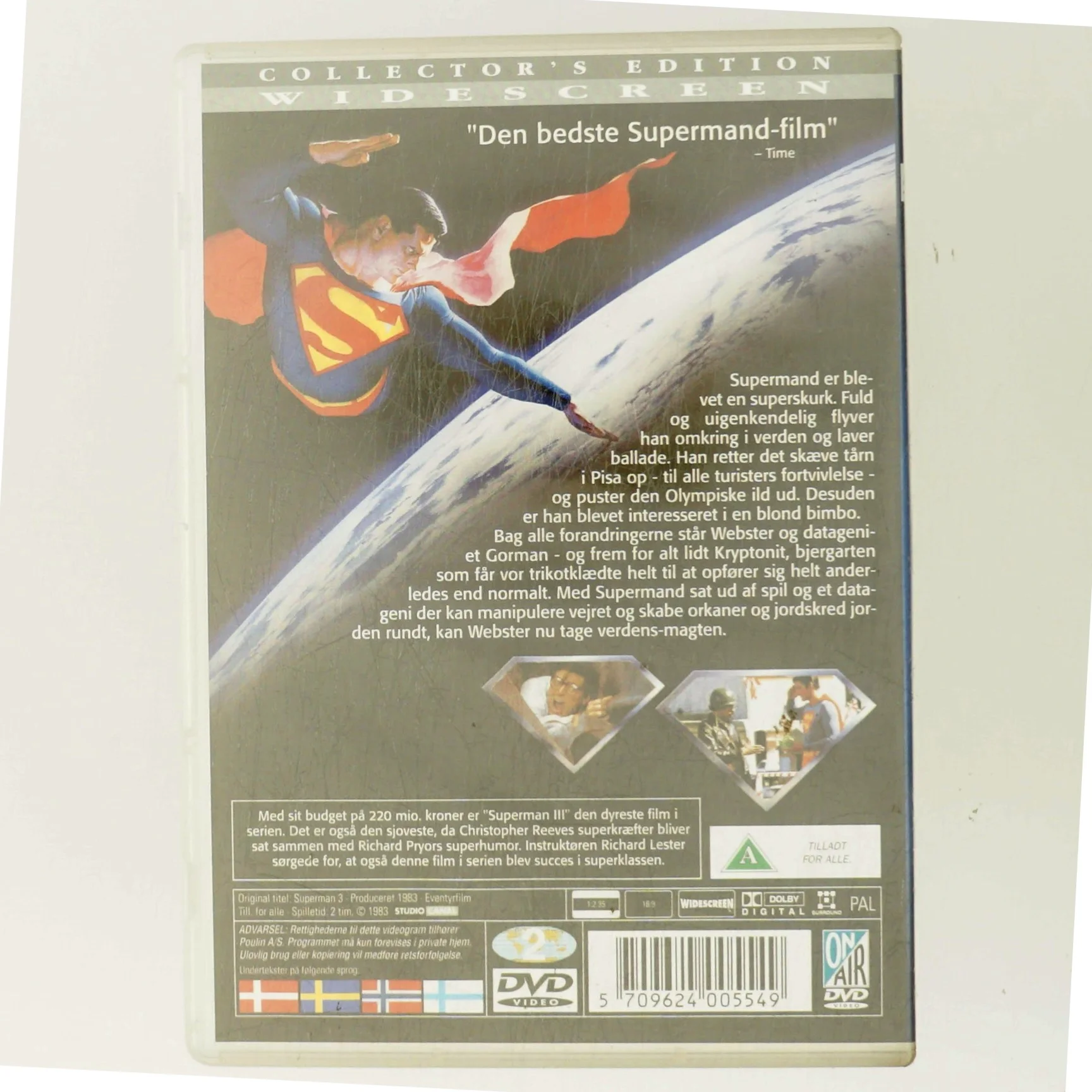 Superman III med Christopher Reeve (DVD)