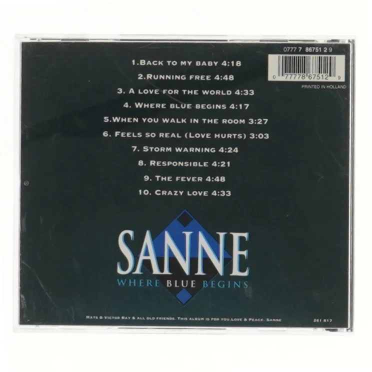 Sanne - Where Blue Begins CD