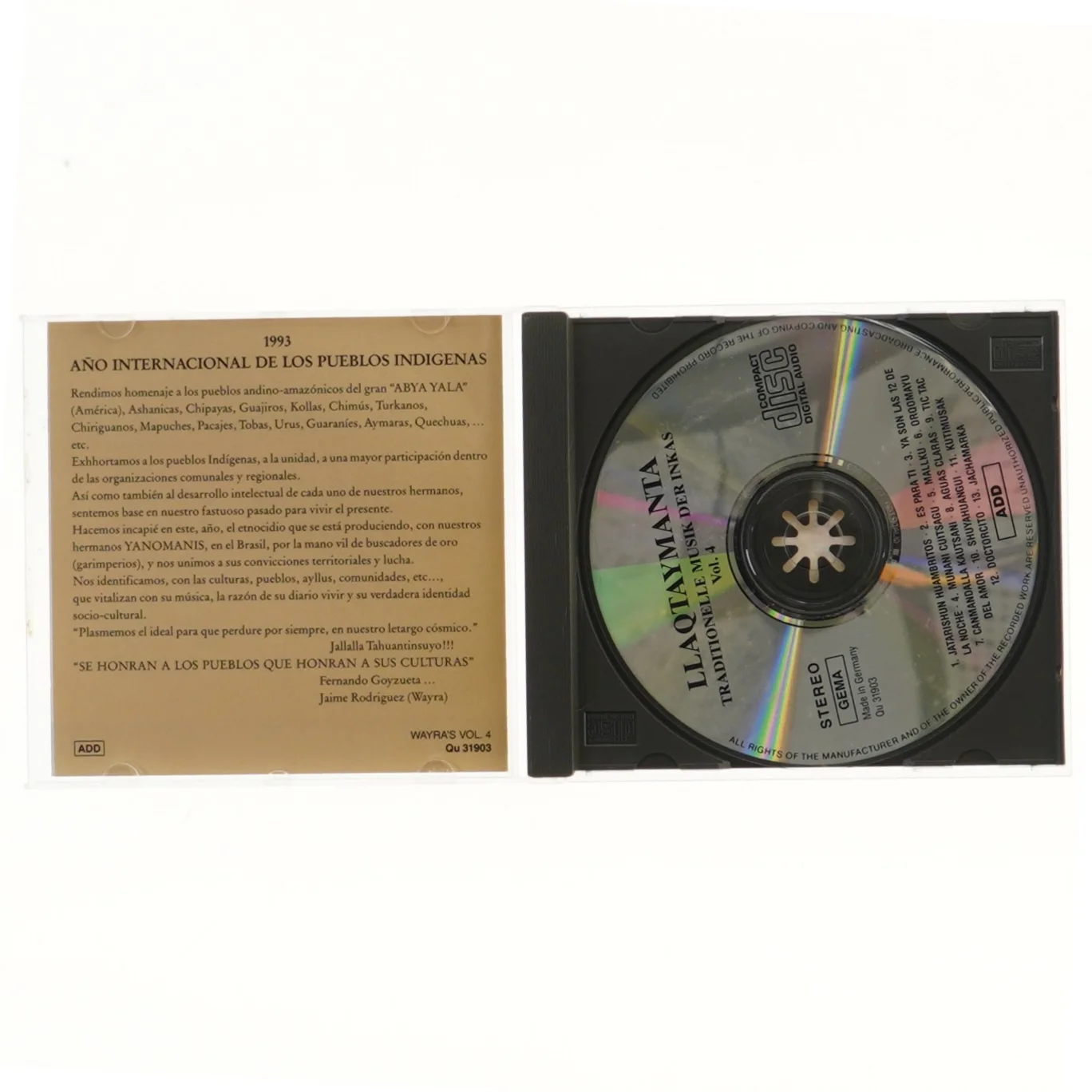 Llaqtaymanta Vol. 4 CD