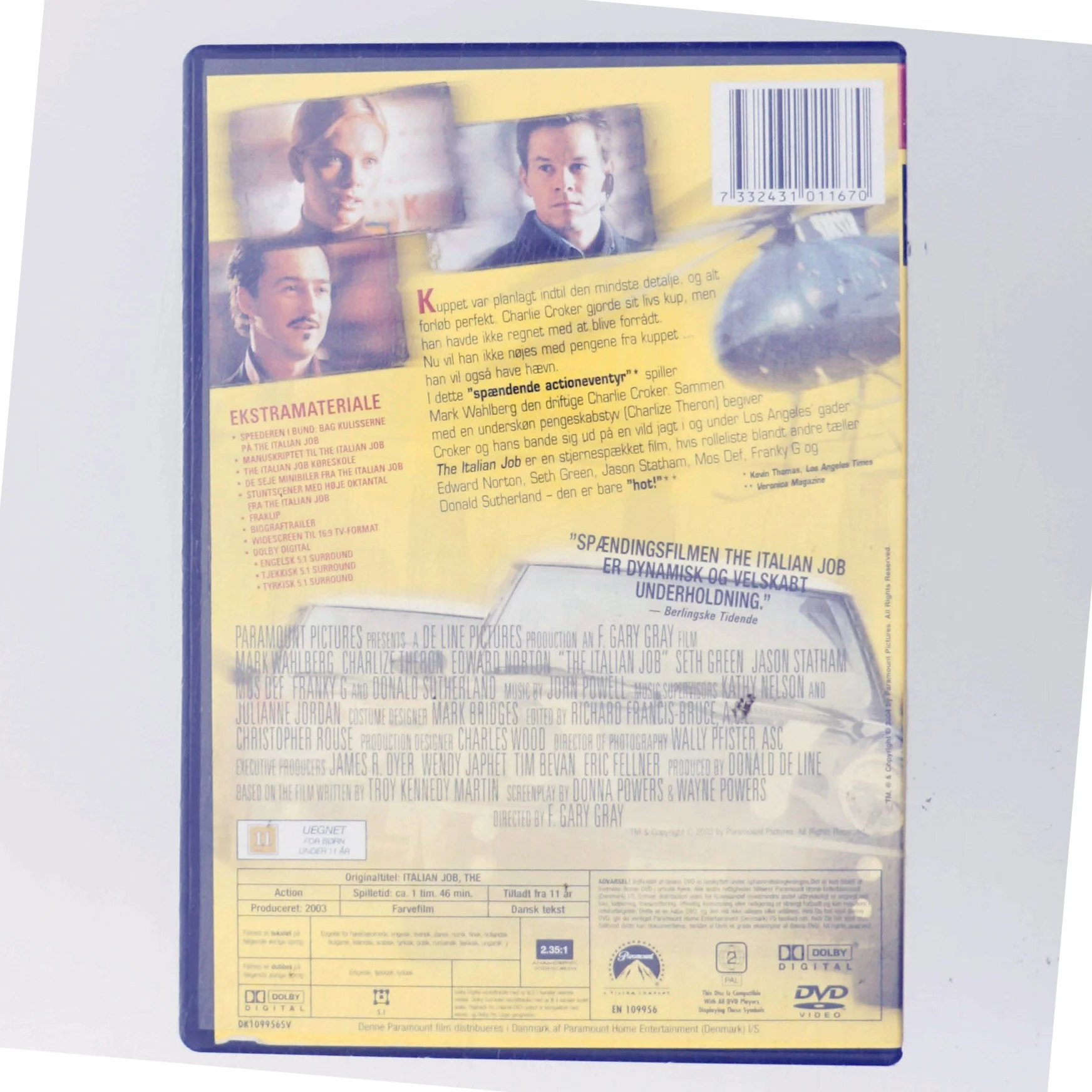 The Italian Job med Mark Wahlberg (DVD)