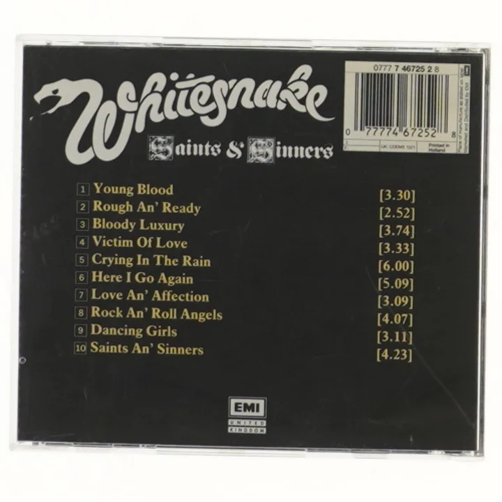 Whitesnake CD: Saints & Sinners fra Whitesnake