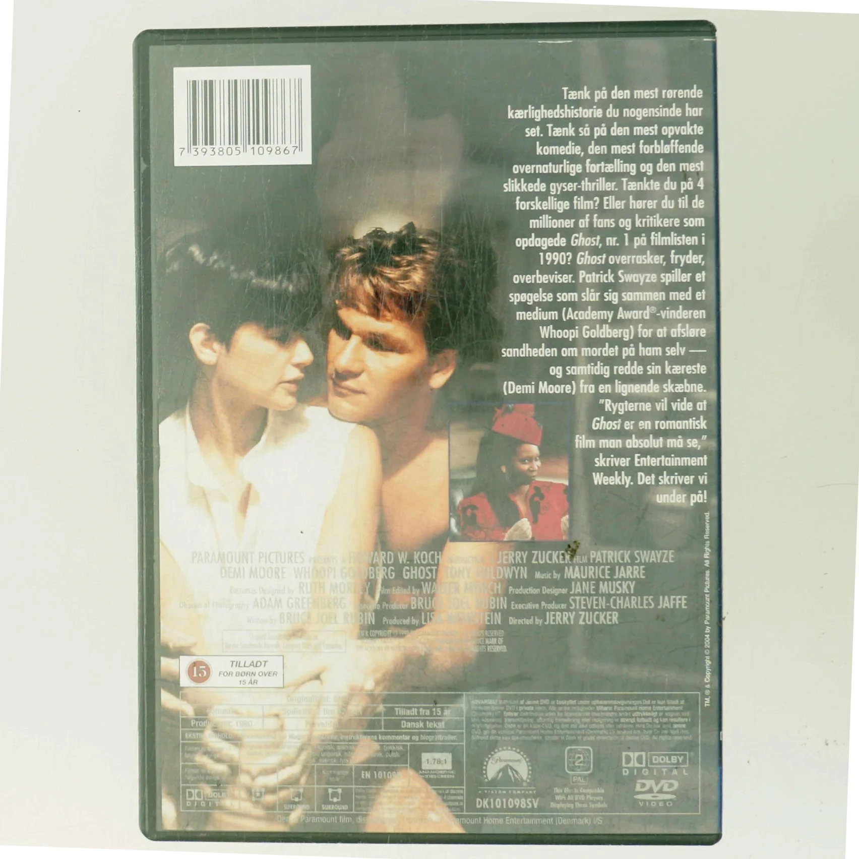 Ghost med Patrick Swayze (DVD)