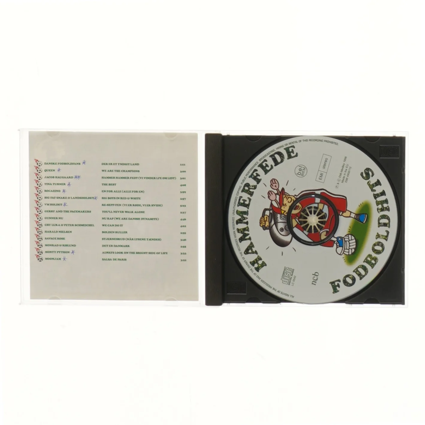 CD: Hammerfede Fodboldhits (str. 12,5x14 cm)