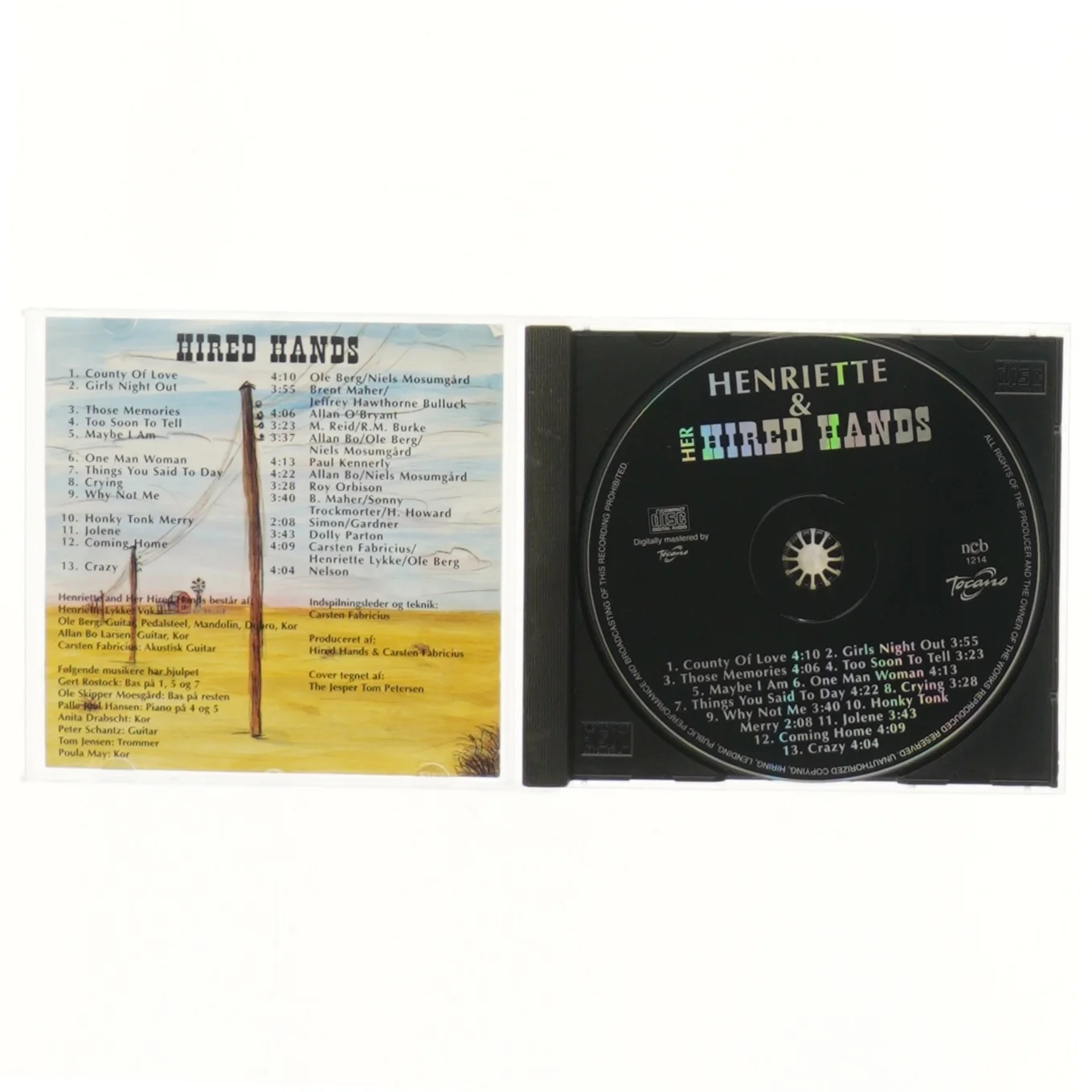 Henriette & Her Hired Hands CD (str. 12,5x14 cm)