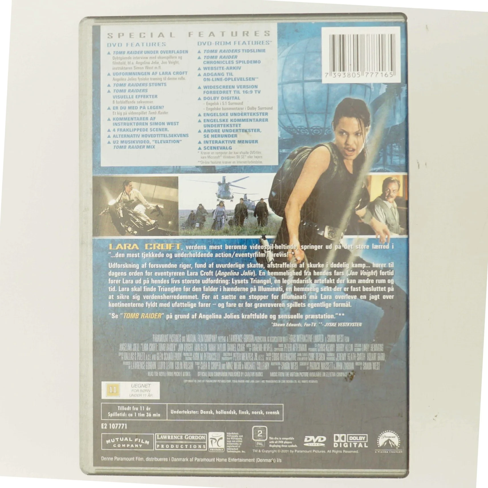 Lara Croft:  Tomb Raider med Angelina Jolie (DVD)