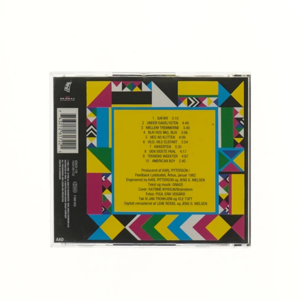 CD med albummet Safari af Gnags (str. 12,5x14 cm)