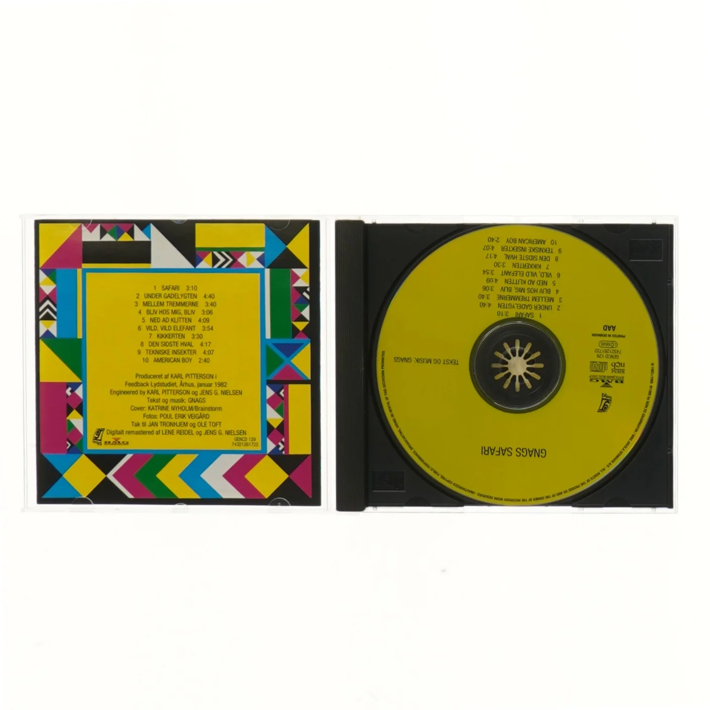 CD med albummet Safari af Gnags (str. 12,5x14 cm)