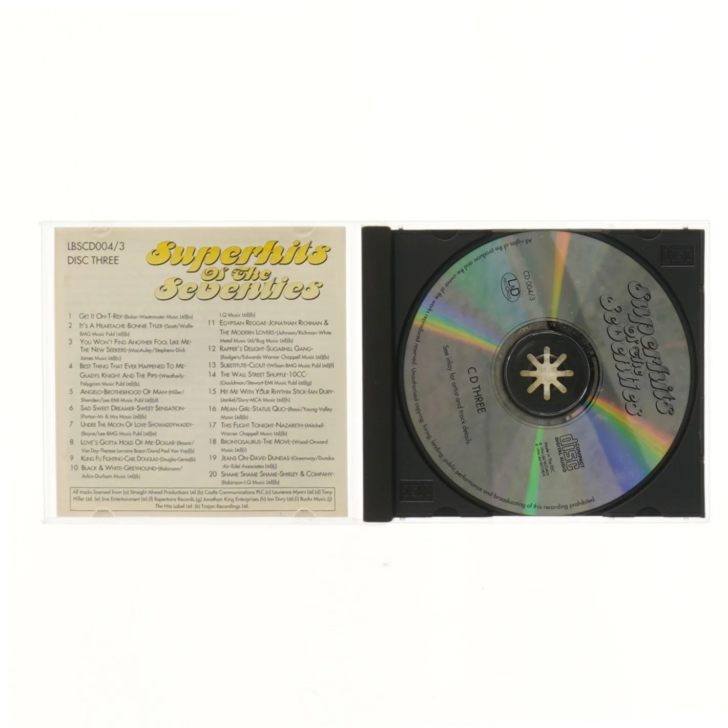 Superhits of the Seventies CD (str. 12,5x14 cm)