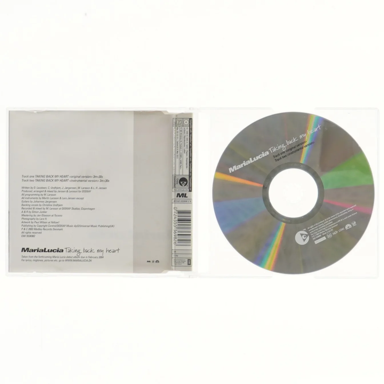 Maria Lucia CD: Taking Back My Heart