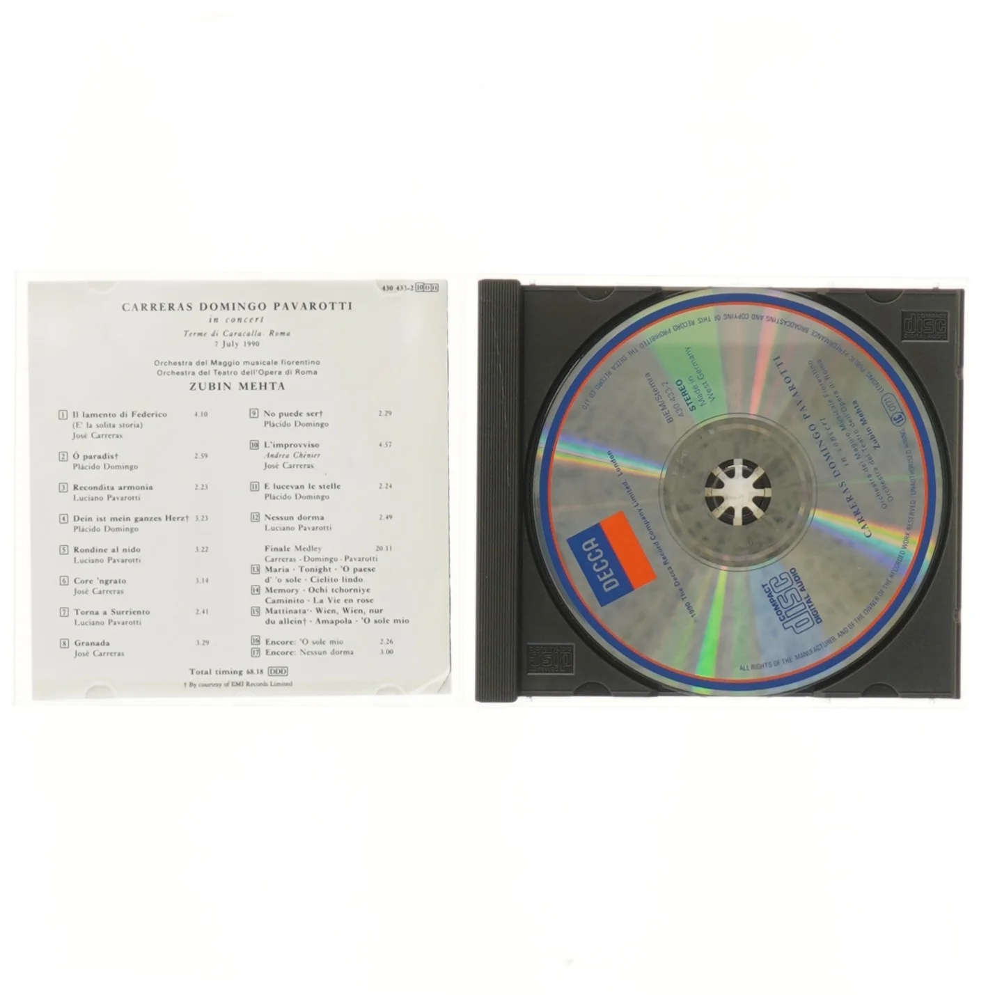 Carreras Domingo Pavarotti - In Concert CD