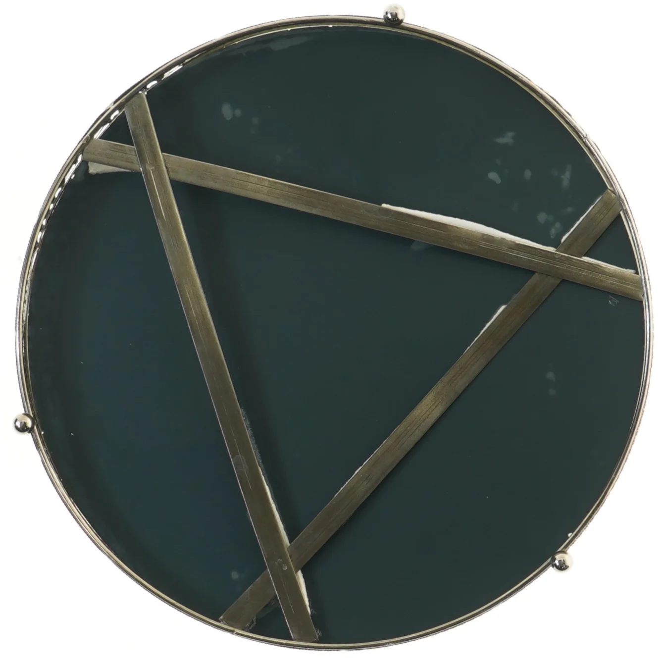 Rund dekorativt spejl (str. Ø 27 cm)