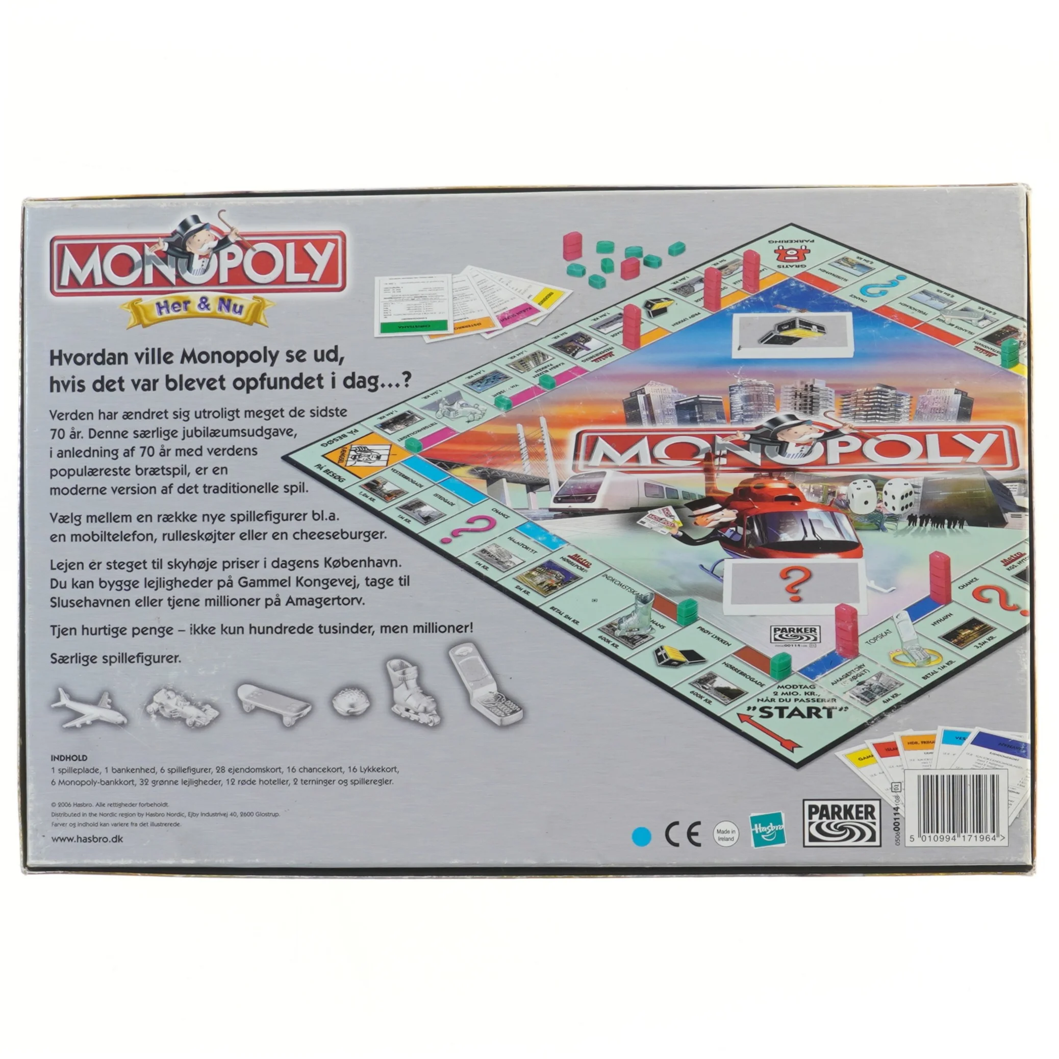 Monopoly Her & Nu brætspil (str. 40x27 cm)