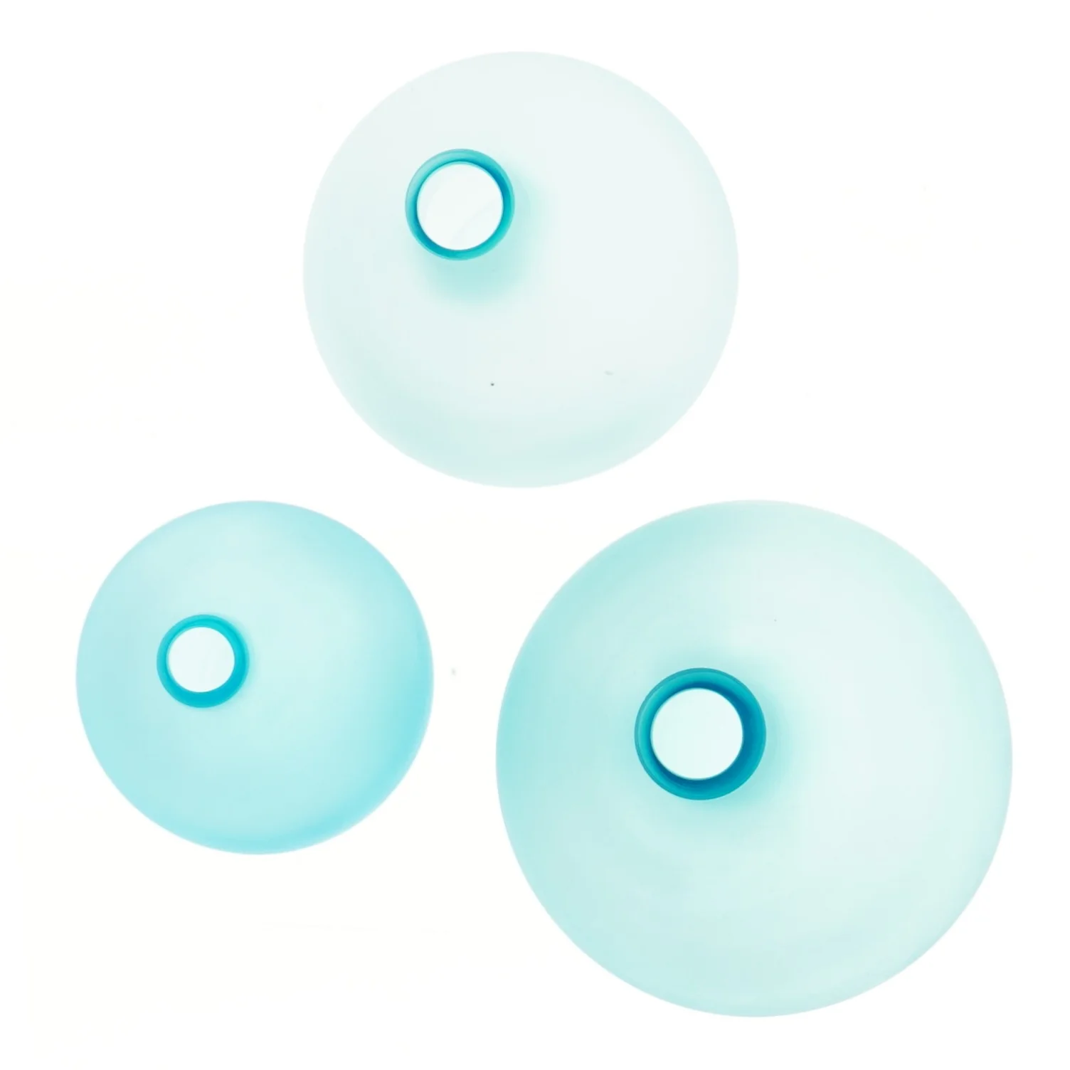 Sæt med blå glasvaser fra Lucie Kaas (str. 23, 18 og 13 cm)