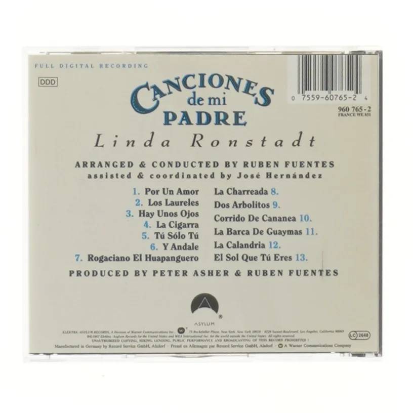 Canciones de mi Padre CD af Linda Ronstadt fra Asylum