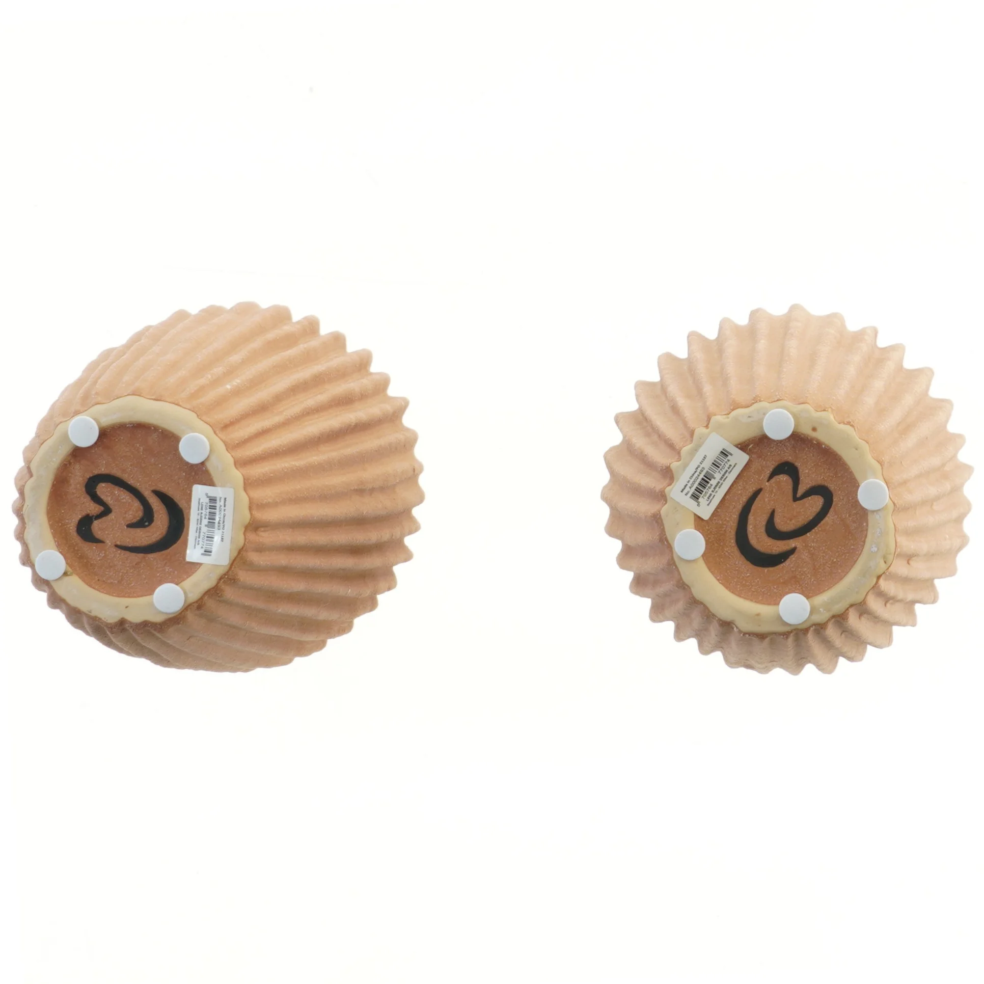 Rillede keramiske vaser, 2 stk (str. 2 stk 26 cm)