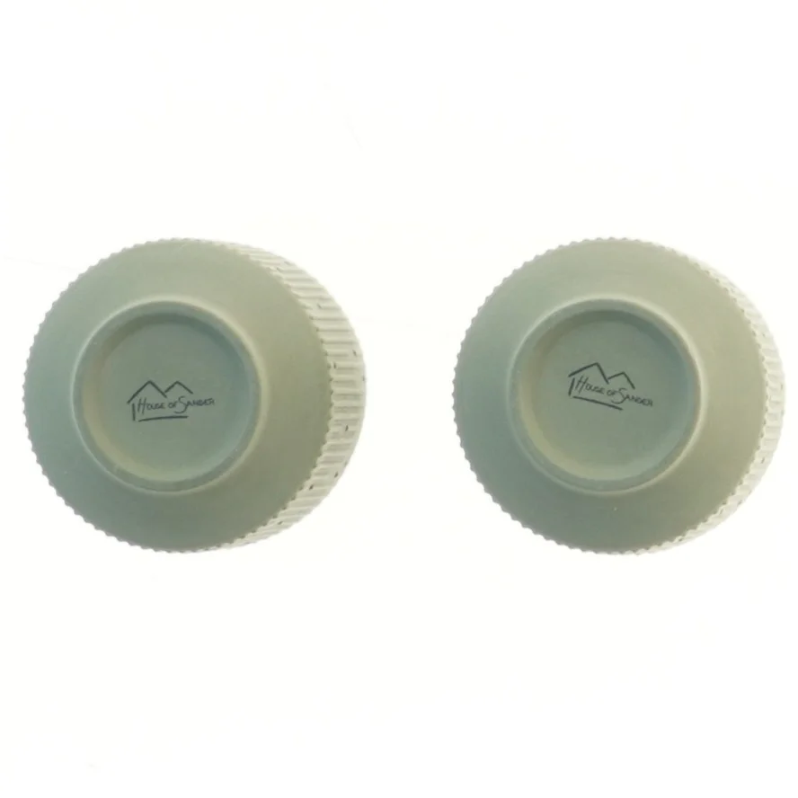 Grønne keramiske krus, 2 stk, Ø 7 cm fra House of Sander (str. 2 stk Ø 7 cm)