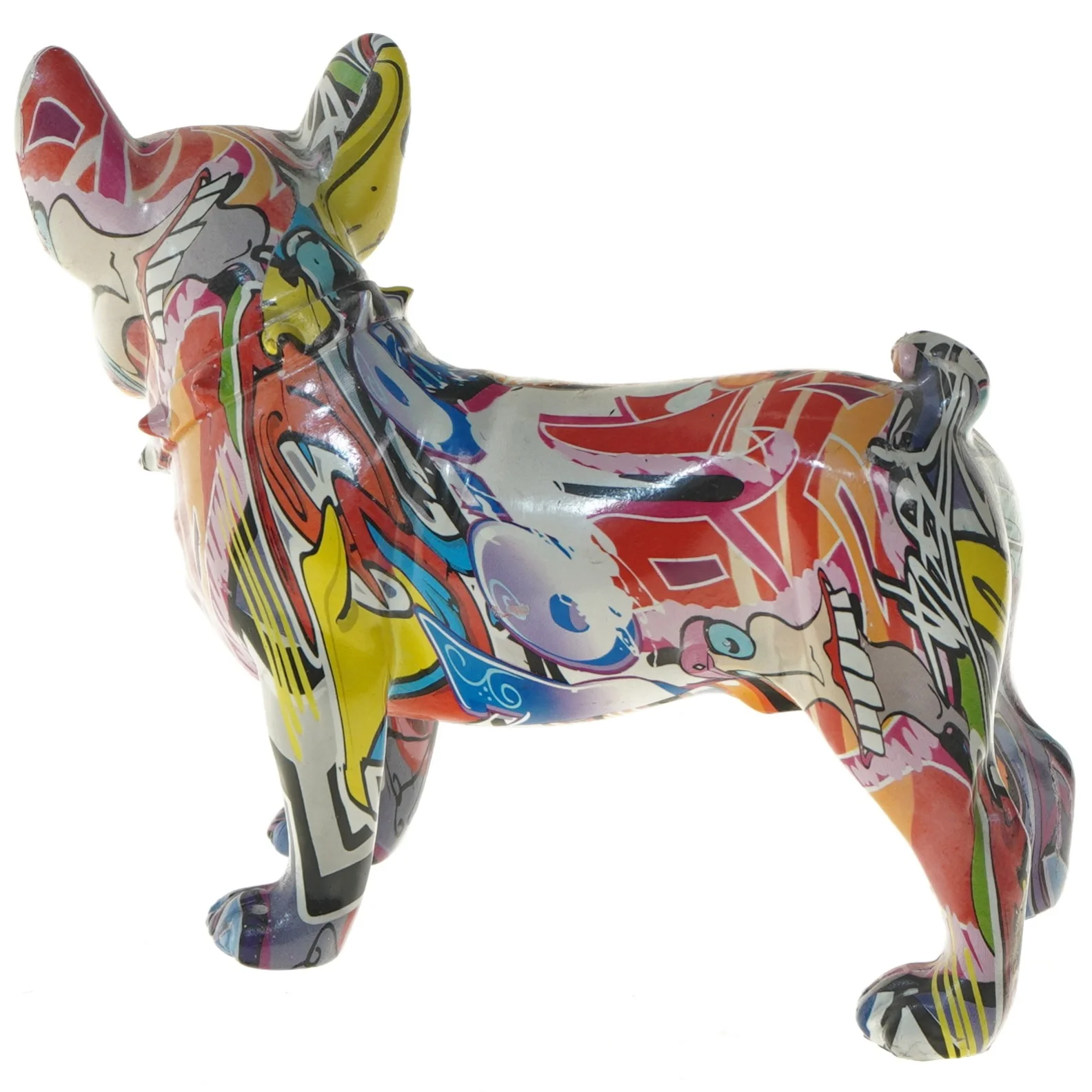 Dekorativ fransk bulldog statue (str. 22x19x11 cm)