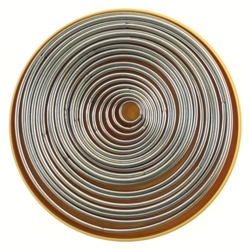 Rund metal æske (str. 15,5 cm)