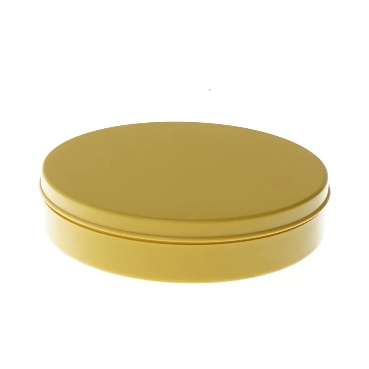 Rund metal æske (str. 15,5 cm)