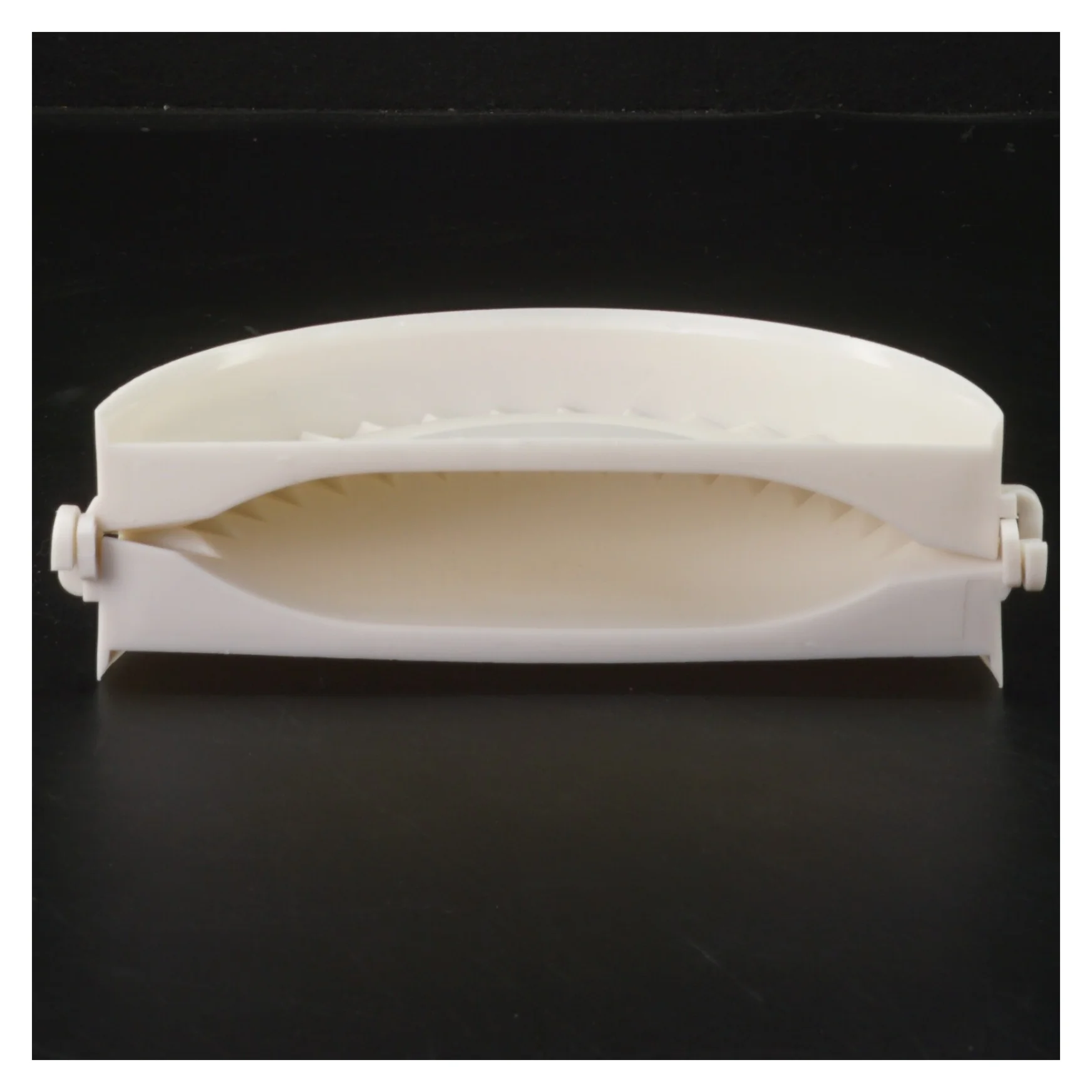 Hvid plastik empanada-form (str. 20 cm)